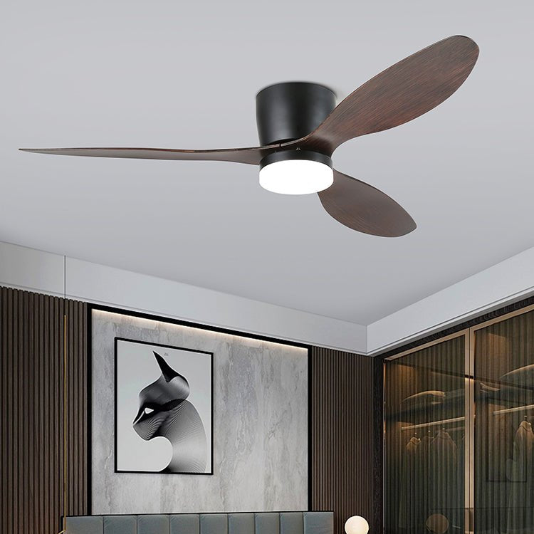 Brinor Minimalist Wood Ceiling Fan Light