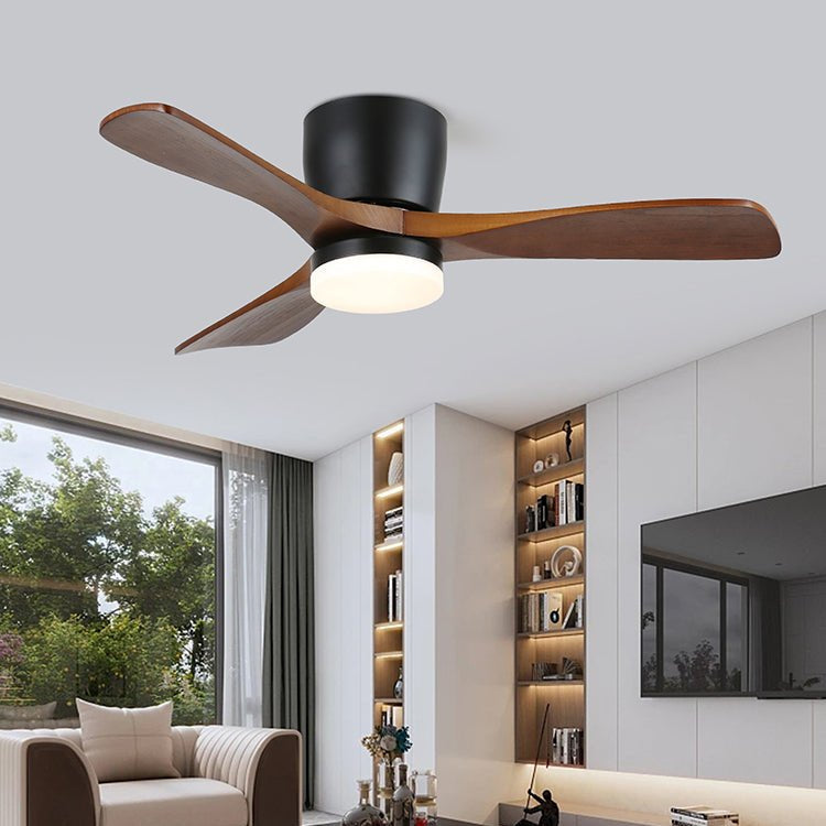 Brinor Minimalist Wood Ceiling Fan Light