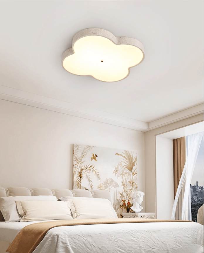 Nuvérin Aethel Cloud Travertine Ceiling Lamp