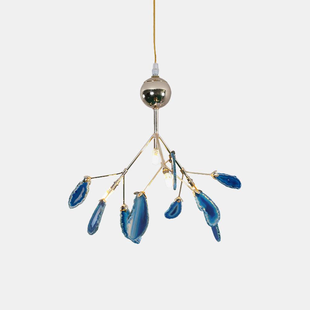 Ulenor Chandelier Colorful Leaf Gilded Arms