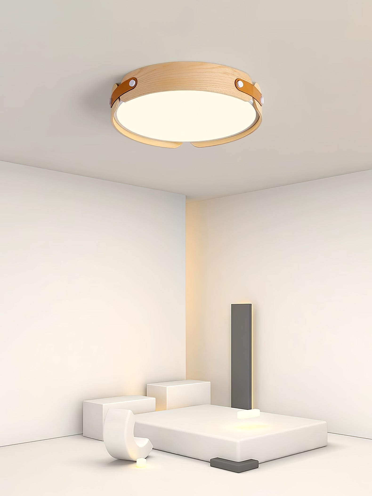 Edan Modern Minimalist Wood Ceiling Light