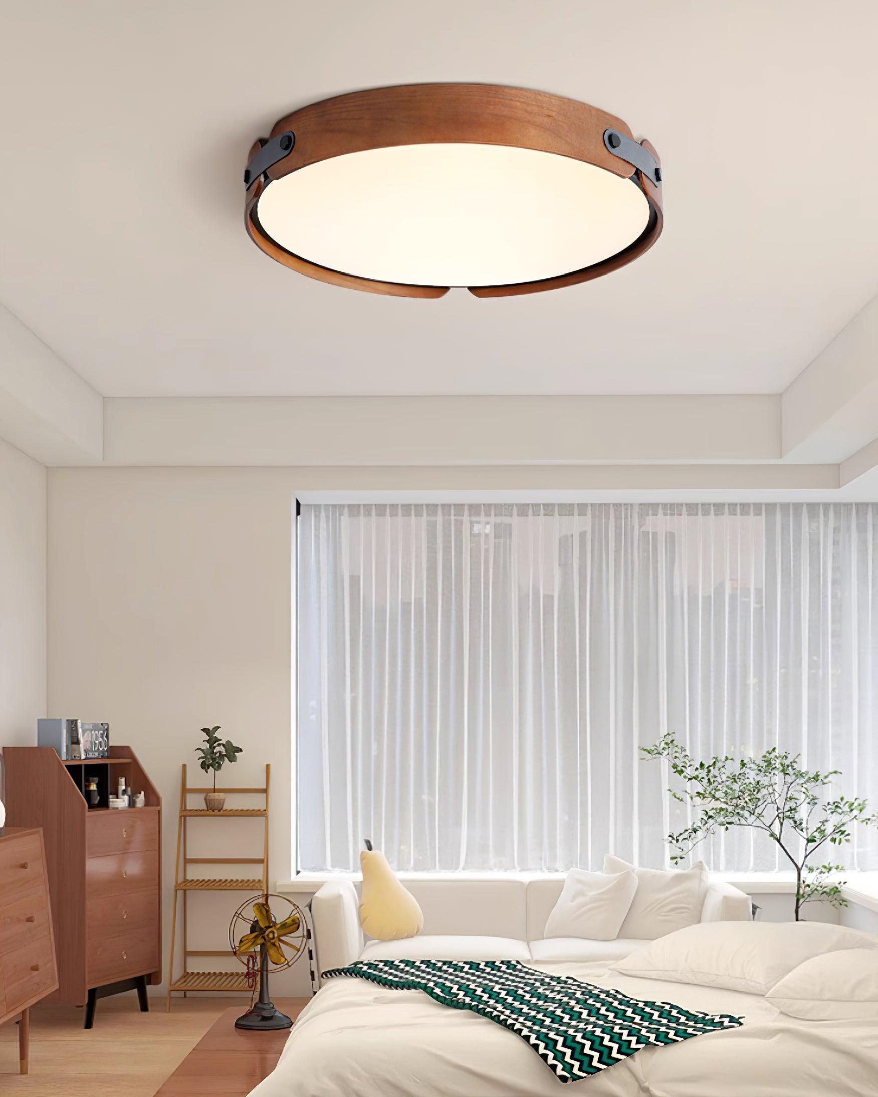 Edan Modern Minimalist Wood Ceiling Light