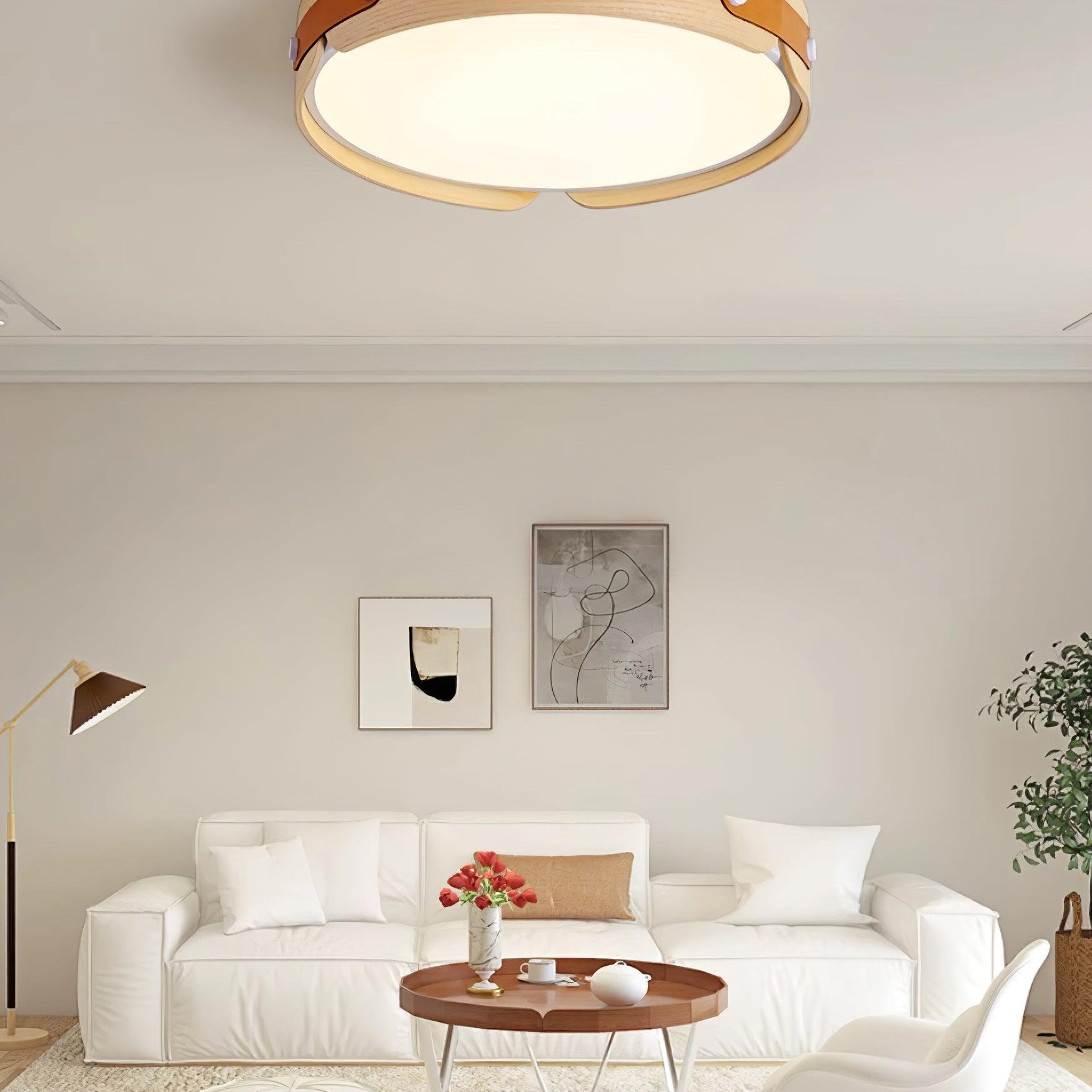 Echo Modern Minimalist Wood Ceiling Light