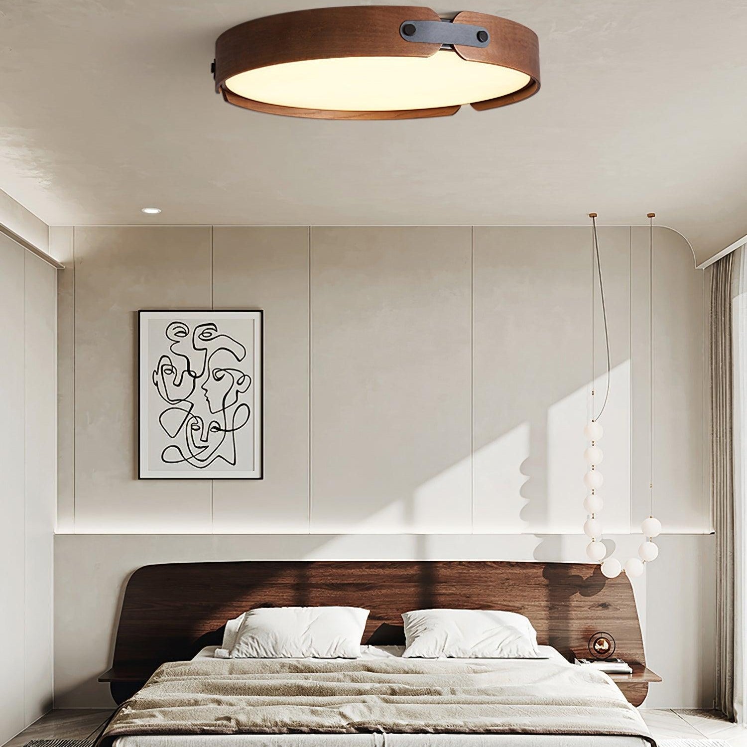 Echo Modern Minimalist Wood Ceiling Light