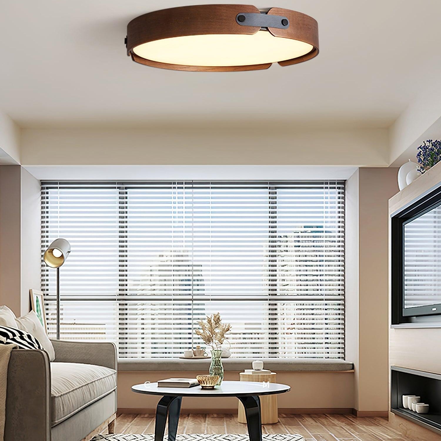 Echo Modern Minimalist Wood Ceiling Light