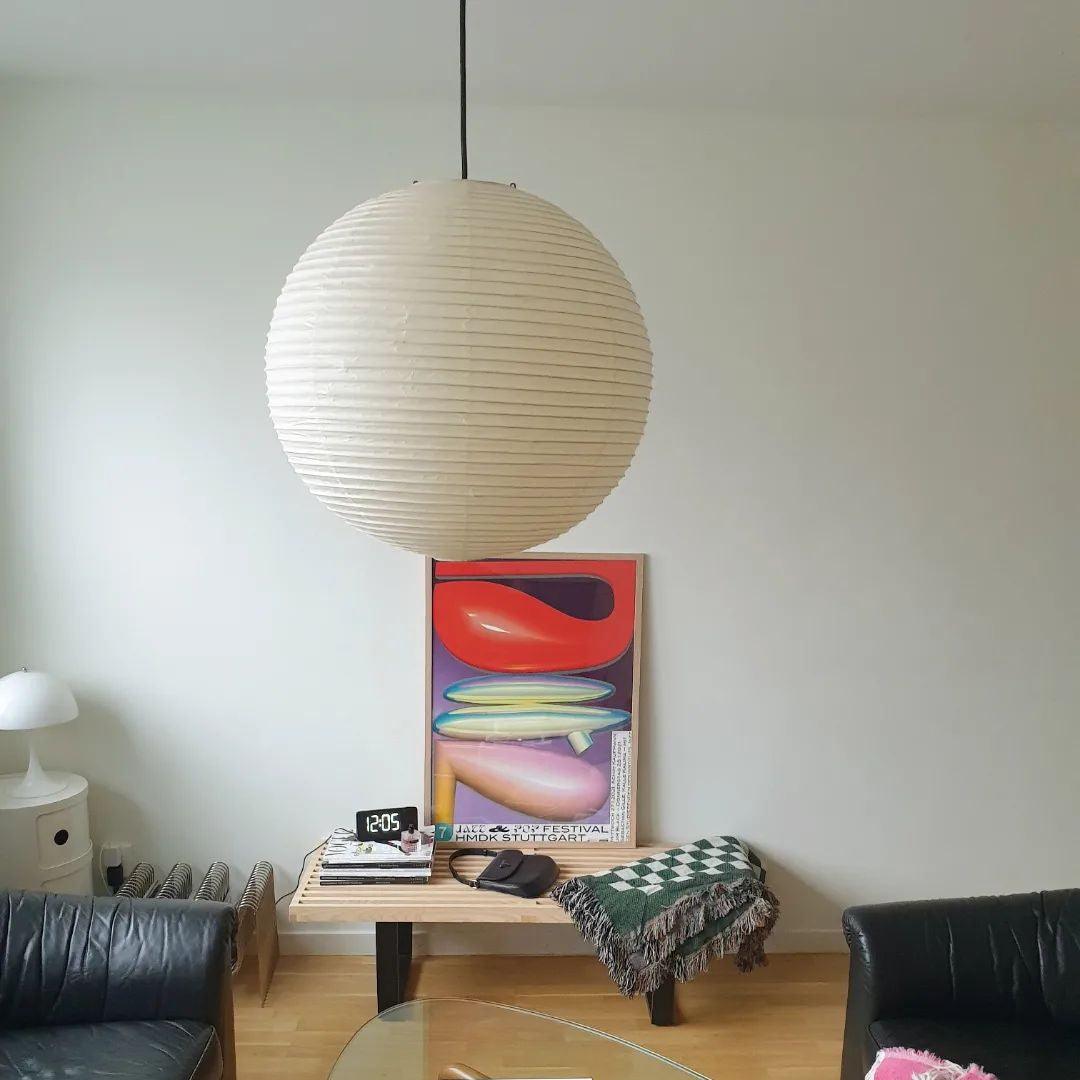 Noveno Pendant Lamp Bamboo Washi Paper Round