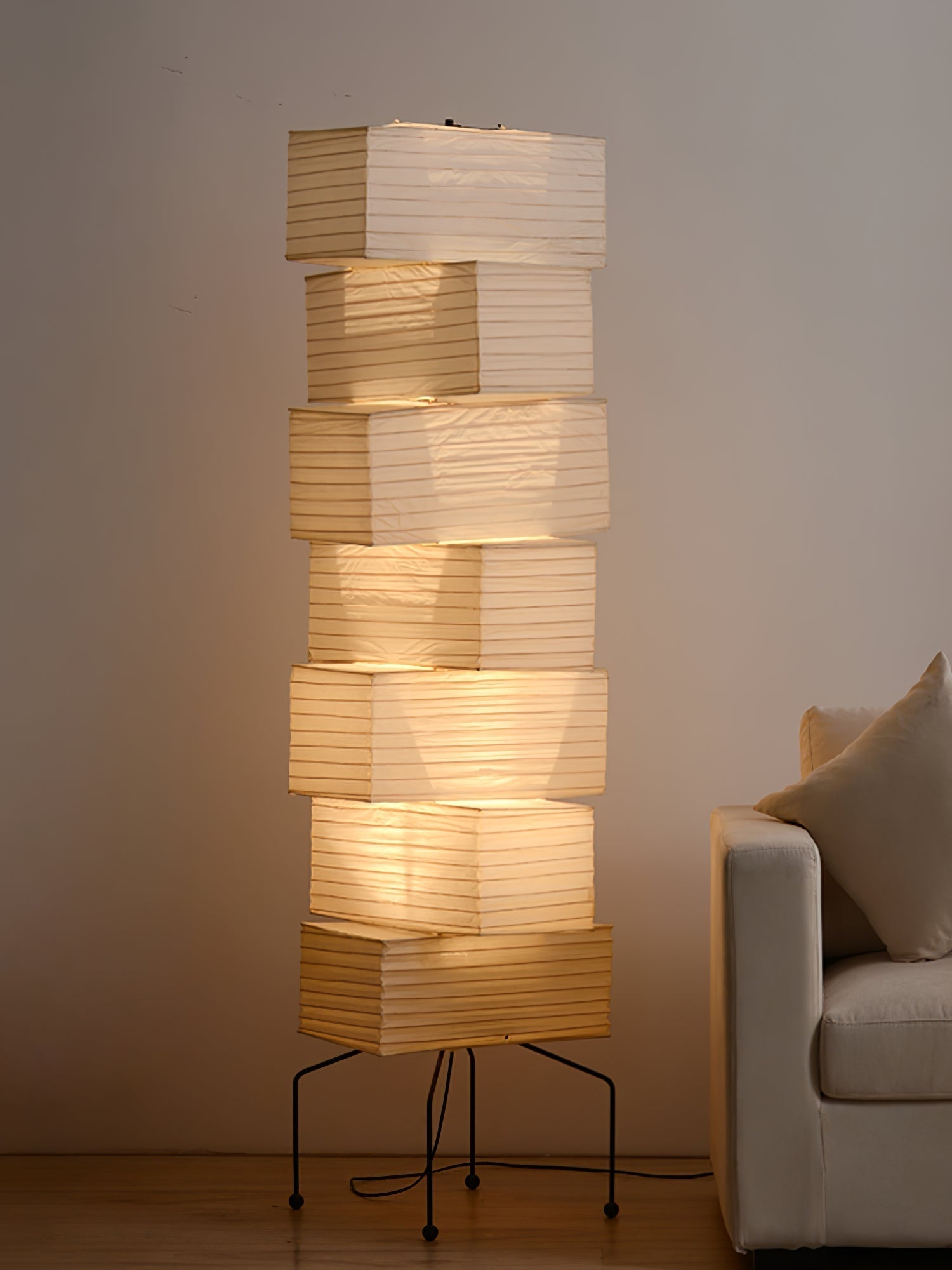 Avara Paper Floor Lamp - Neutral Decor