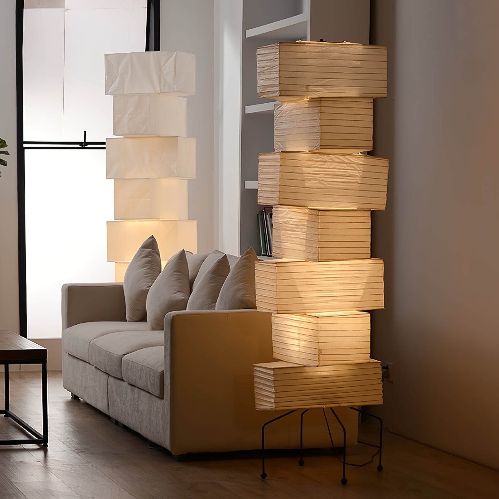 Avara Paper Floor Lamp - Neutral Decor