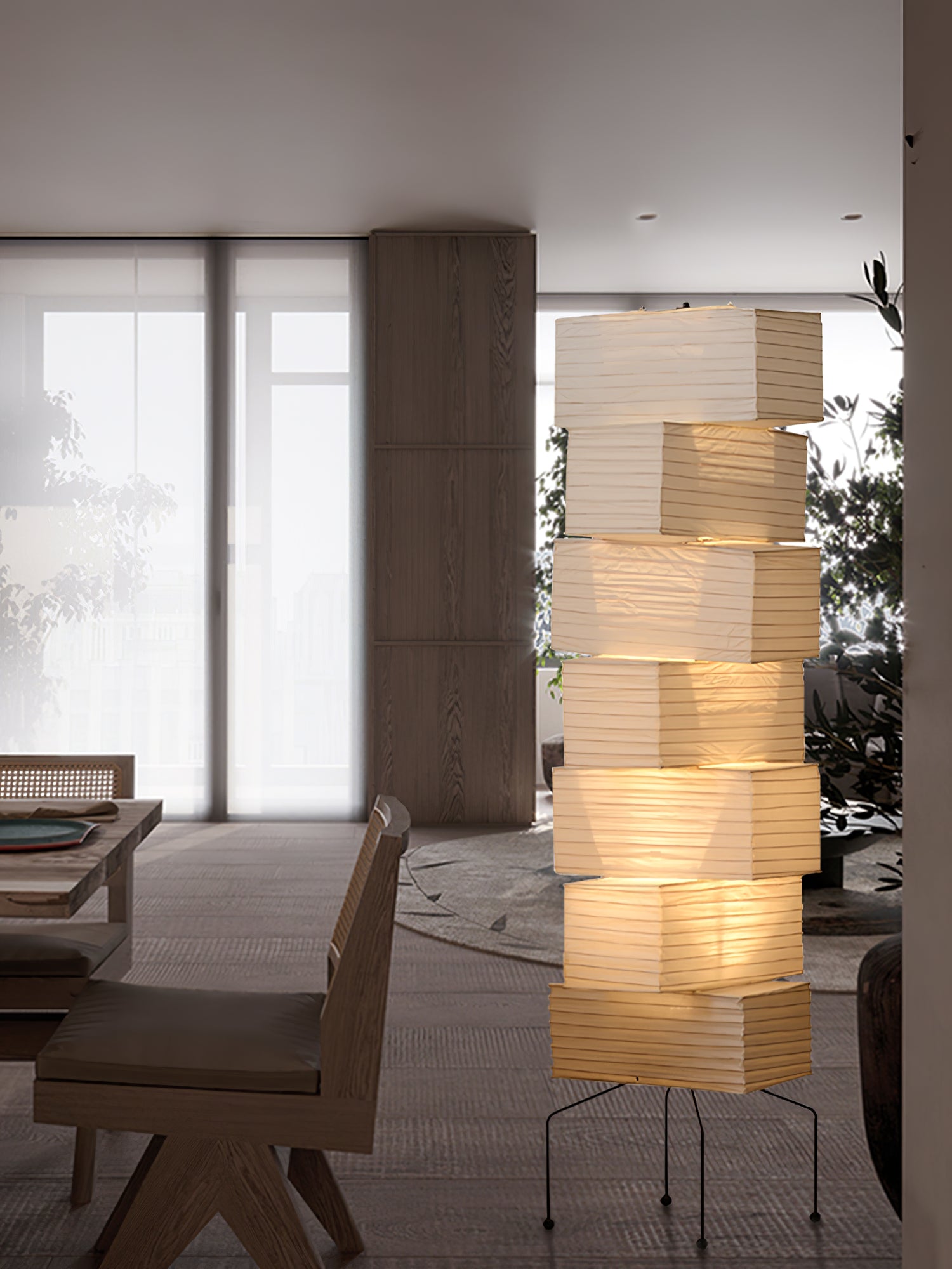Avara Paper Floor Lamp - Neutral Decor