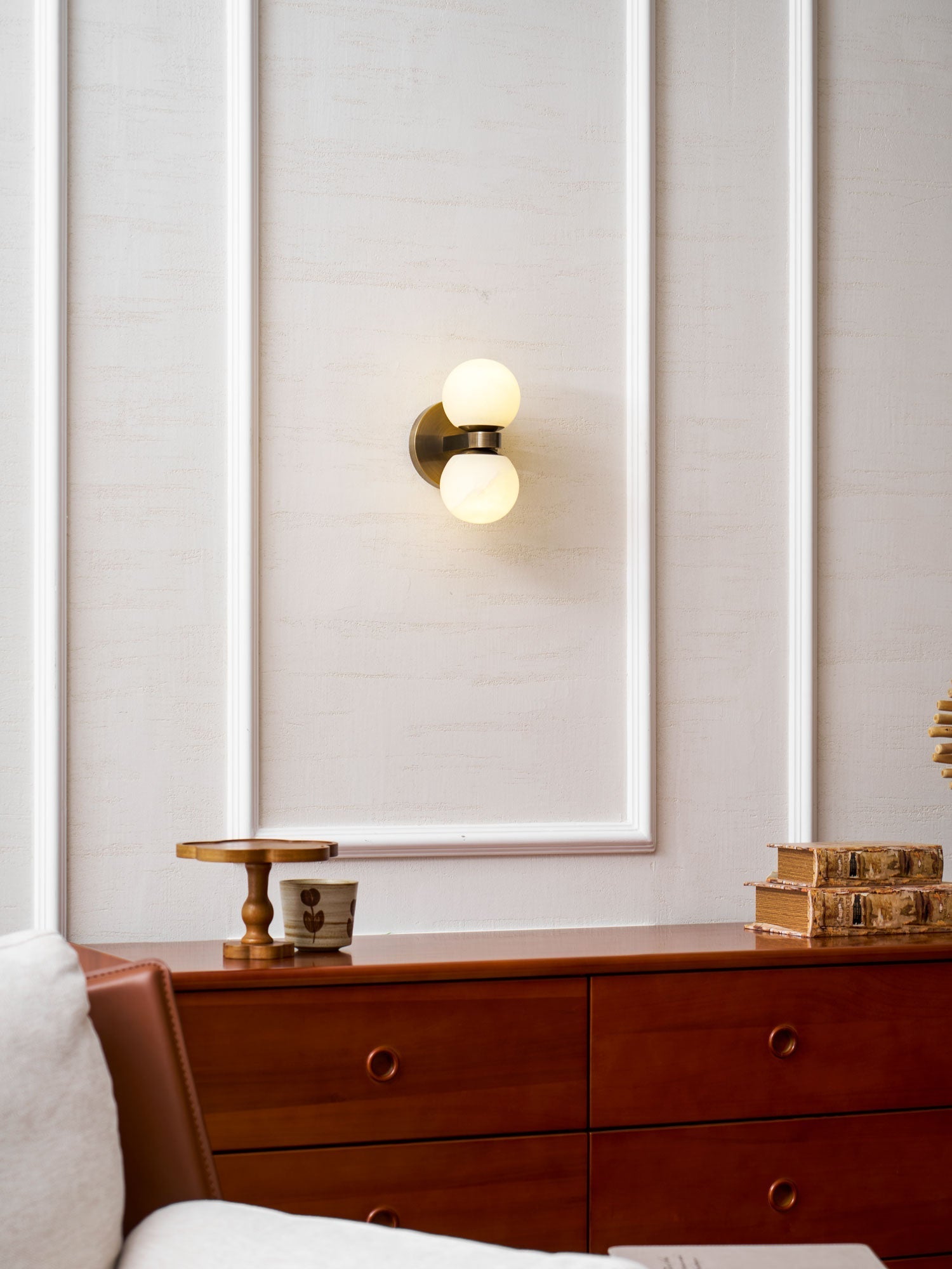 Lumenor Alabaster Celestia Orb Wall Light