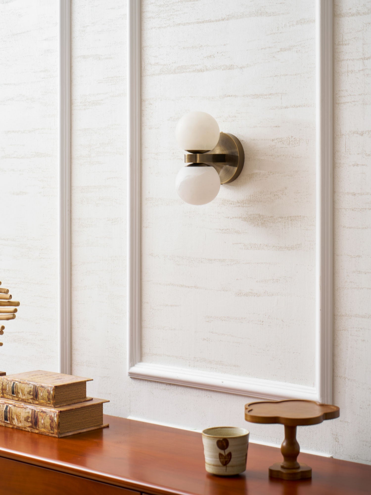 Lumenor Alabaster Celestia Orb Wall Light