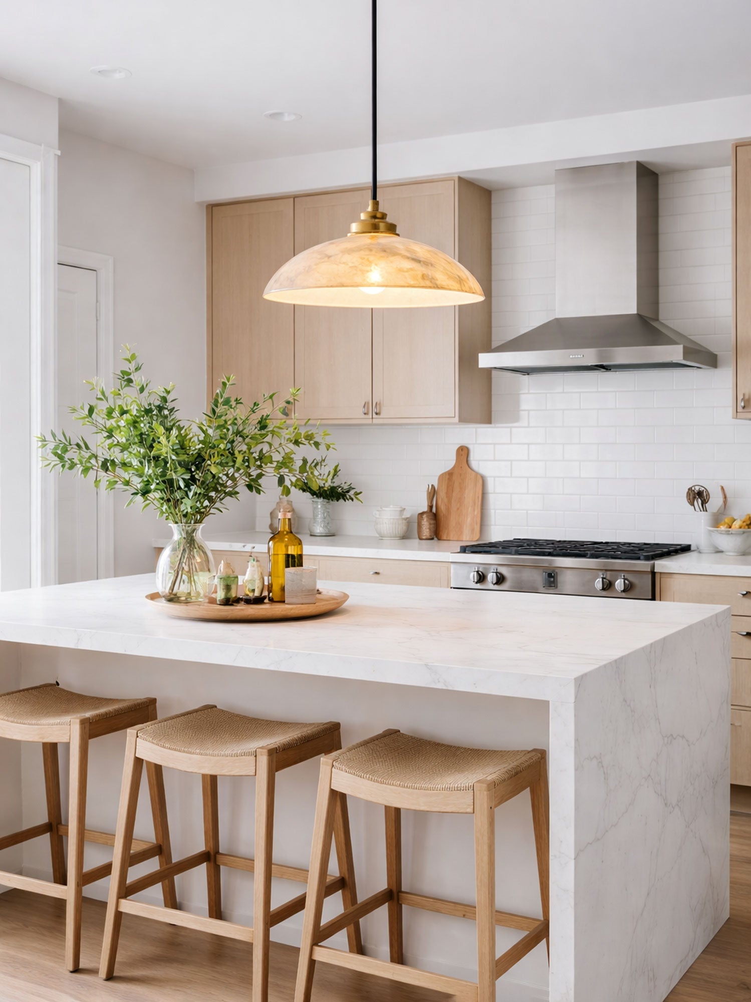 Westmere Alabaster Dome Pendant Light