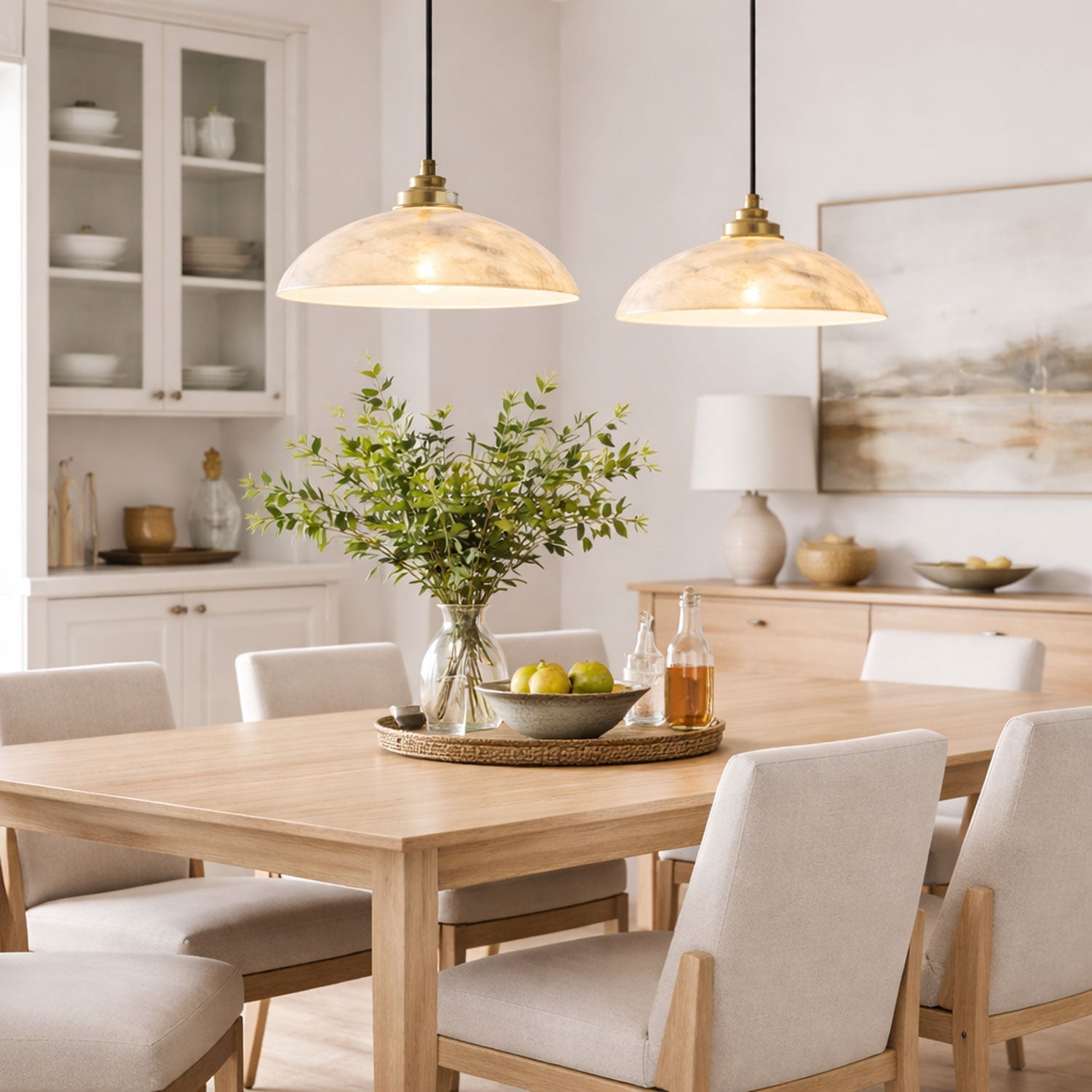 Westmere Alabaster Dome Pendant Light