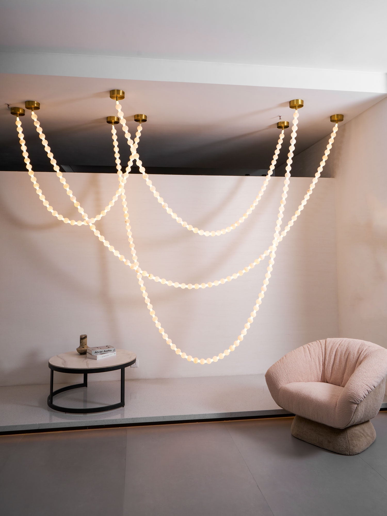 Grempt Alabaster Pearl Necklace Chandelier