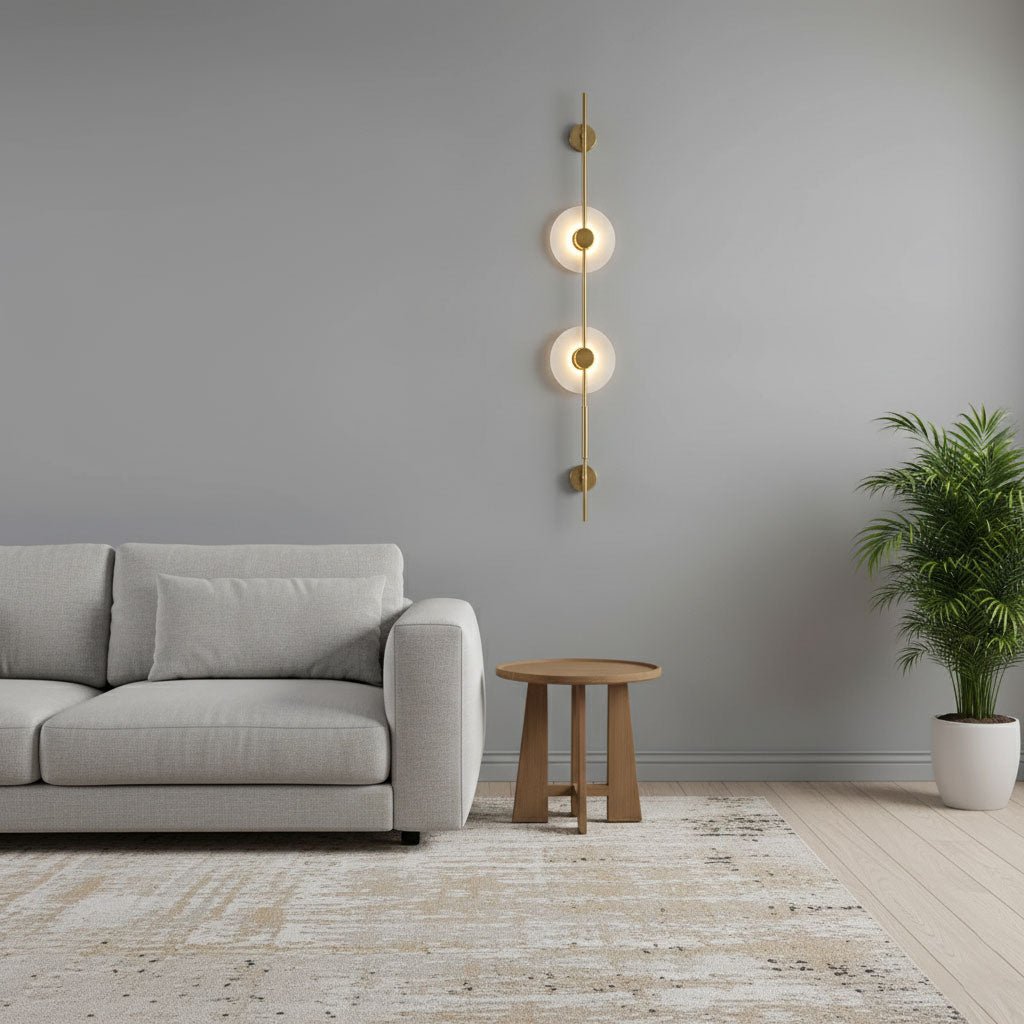Neron Alabaster Vertical Wall Sconce