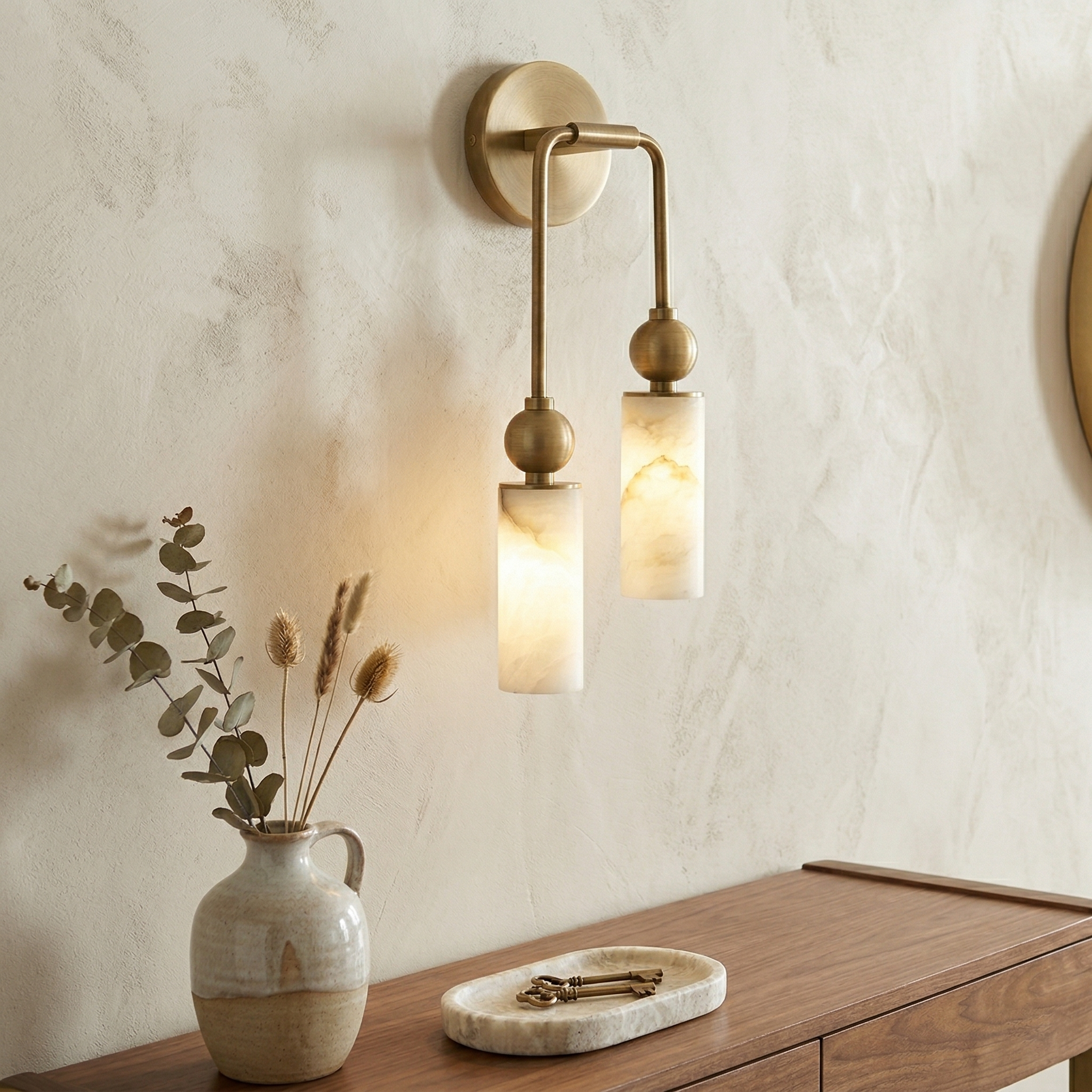 Glenwick Alabaster Indoor Wall Light