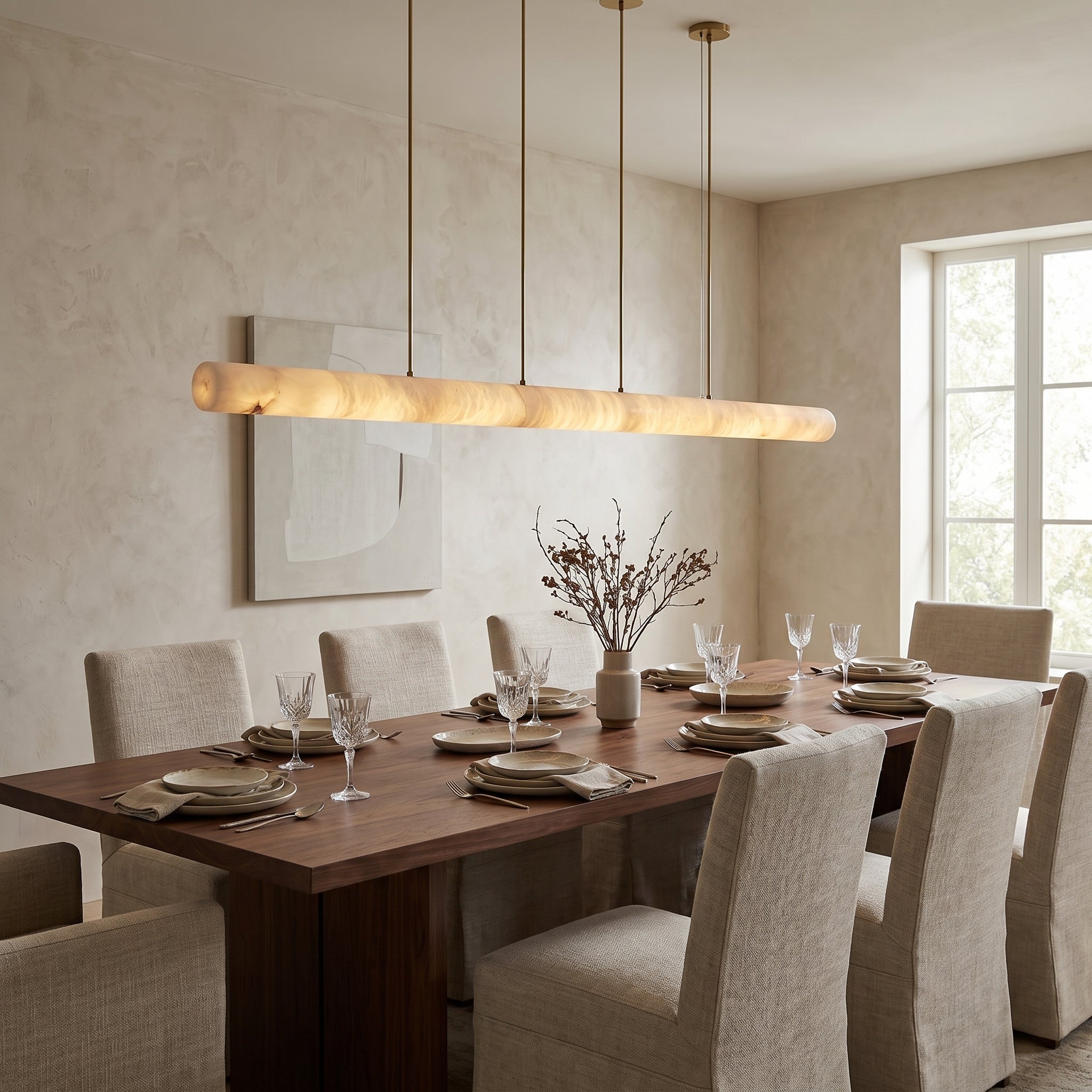 Wrenmere Linear Alabaster Chandelier