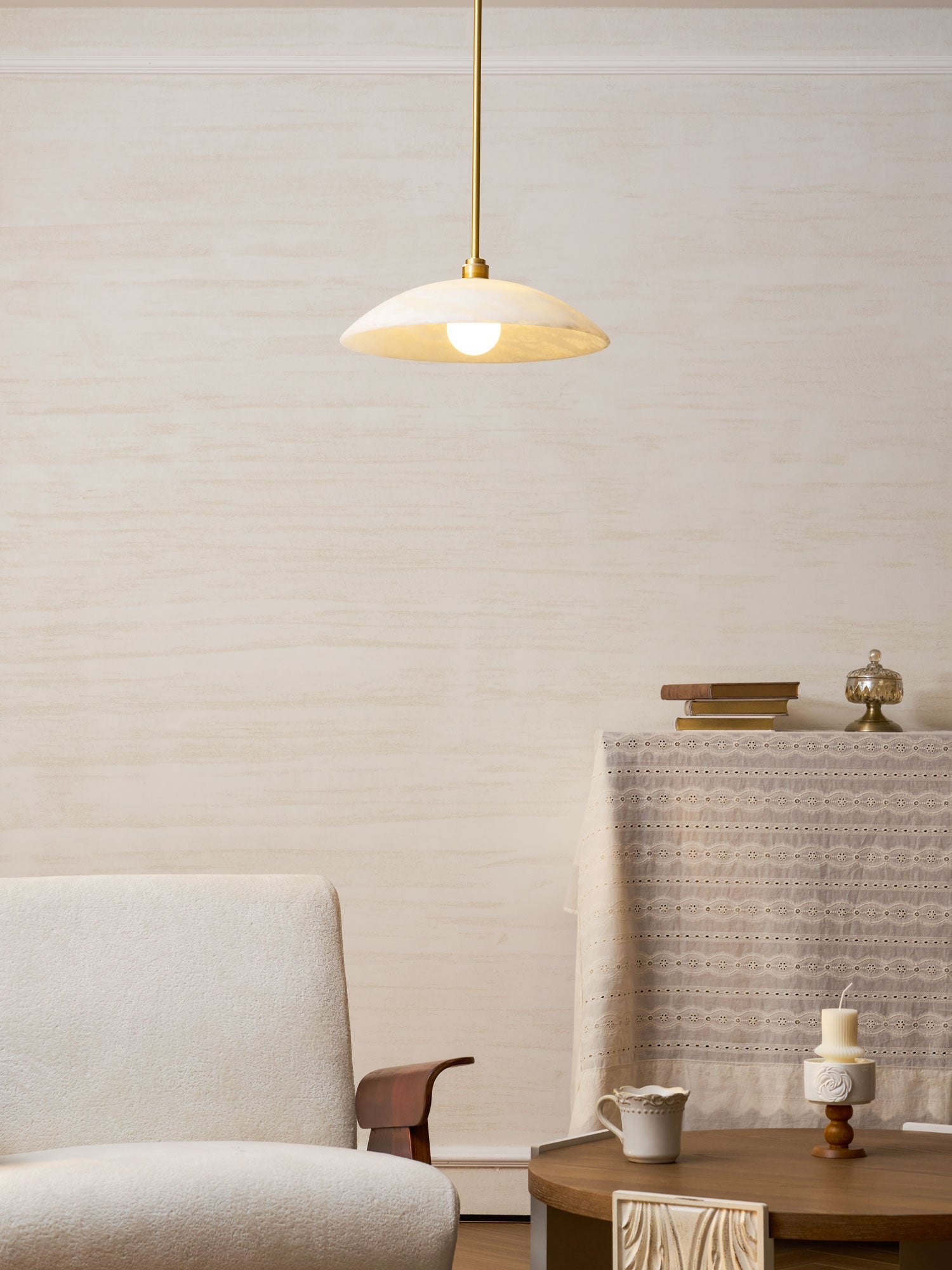 Westmere Alabaster Dome Pendant Light