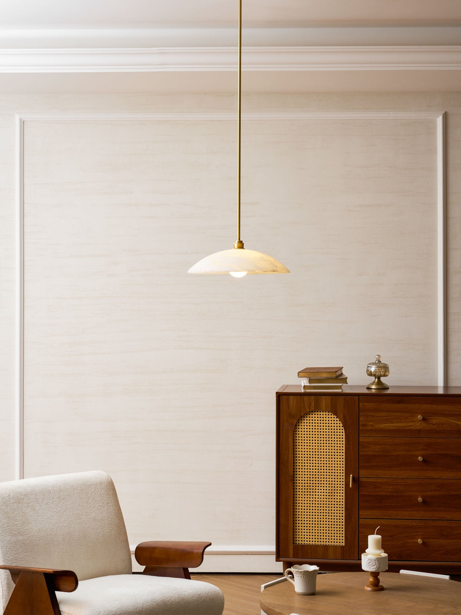 Westmere Alabaster Dome Pendant Light
