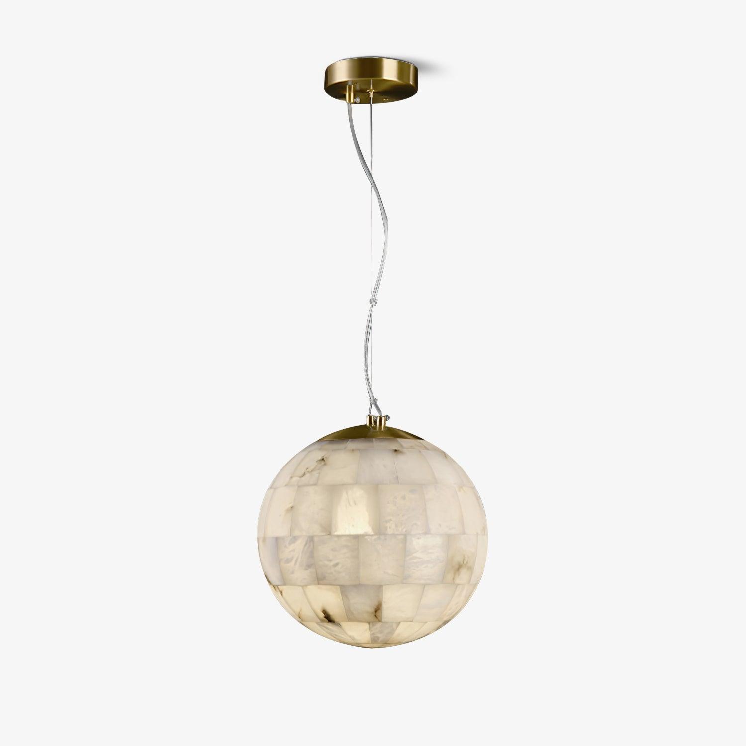 Amo Alabaster Globe Pendant Light