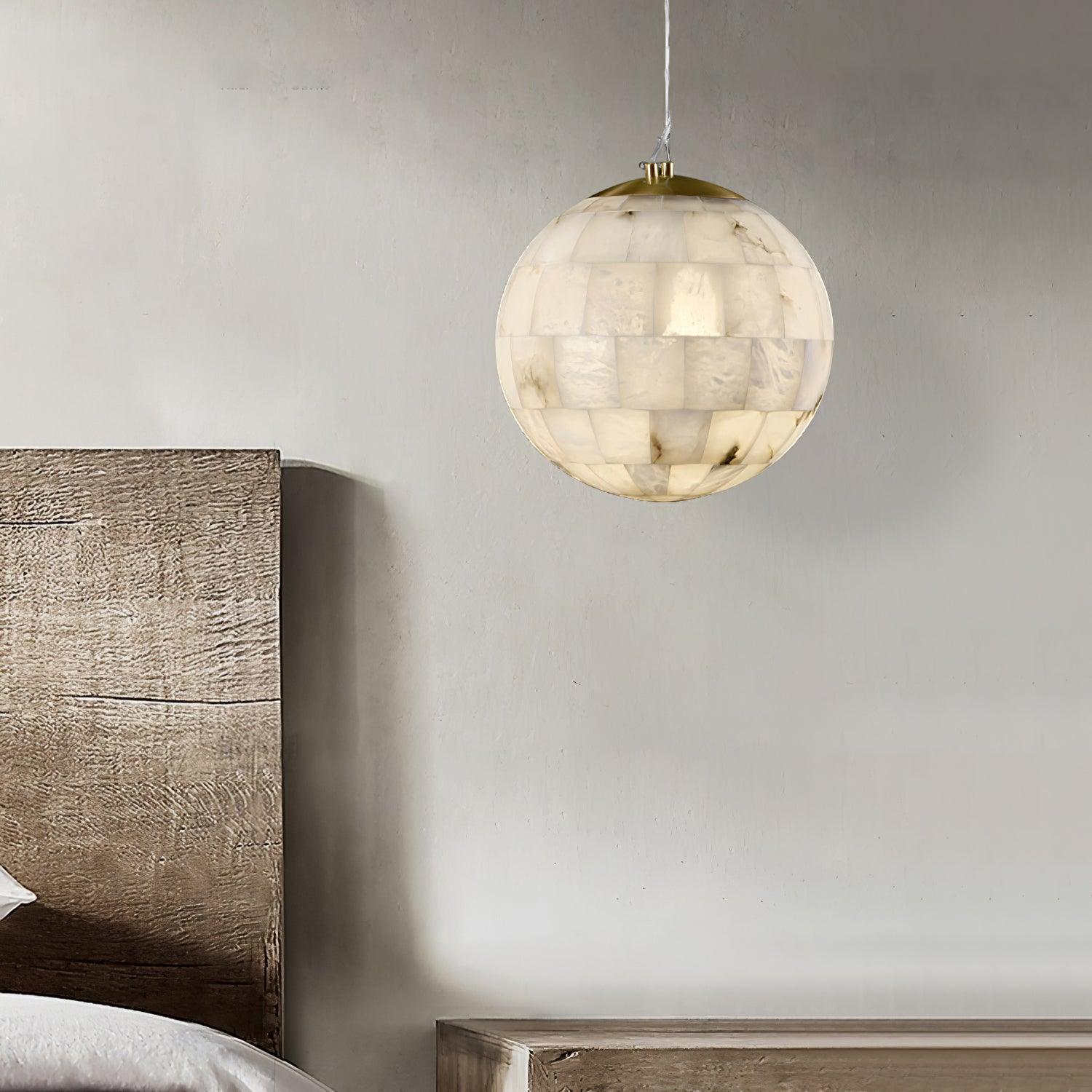 Amo Alabaster Globe Pendant Light