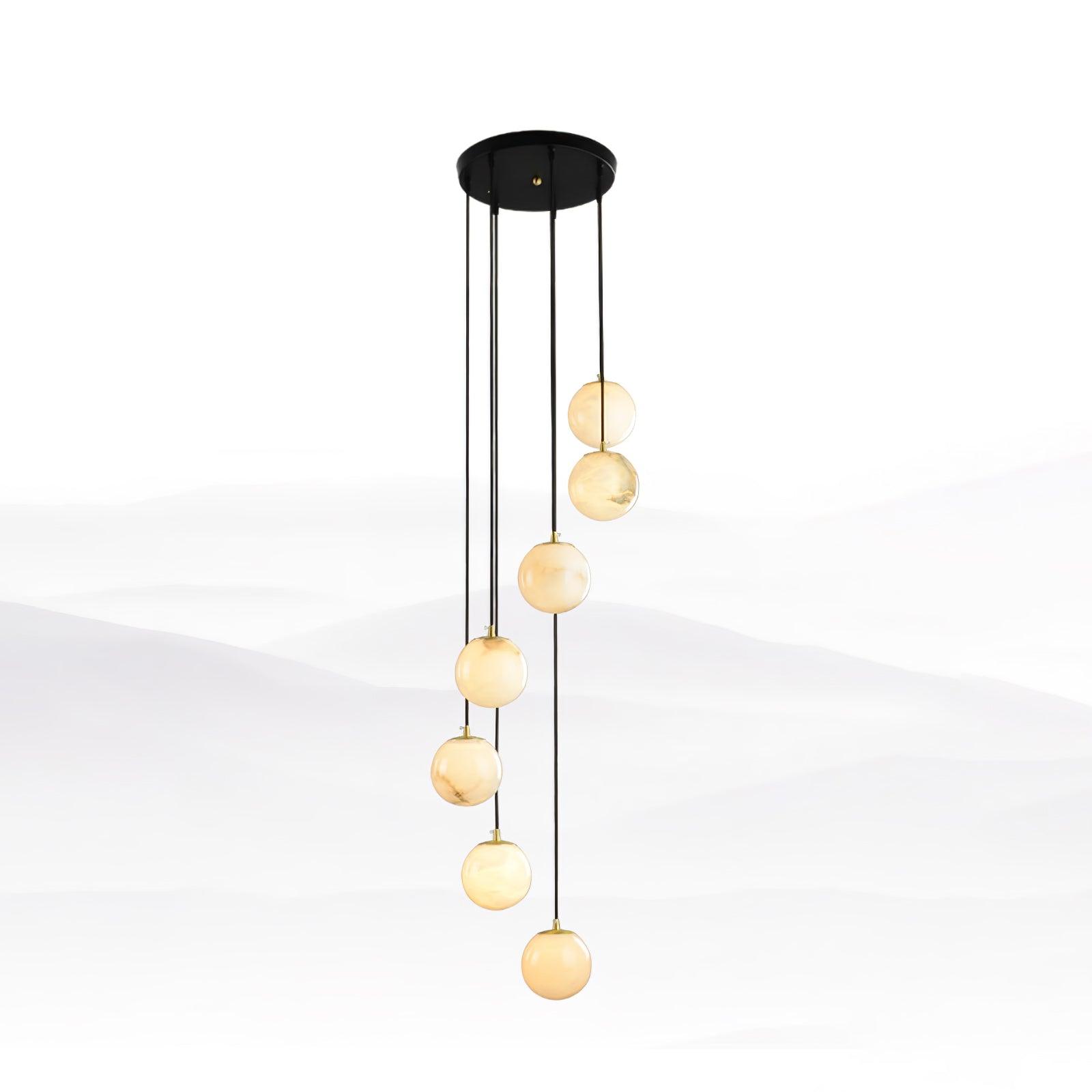 Sexta Alabaster Pendant Light Chandelier