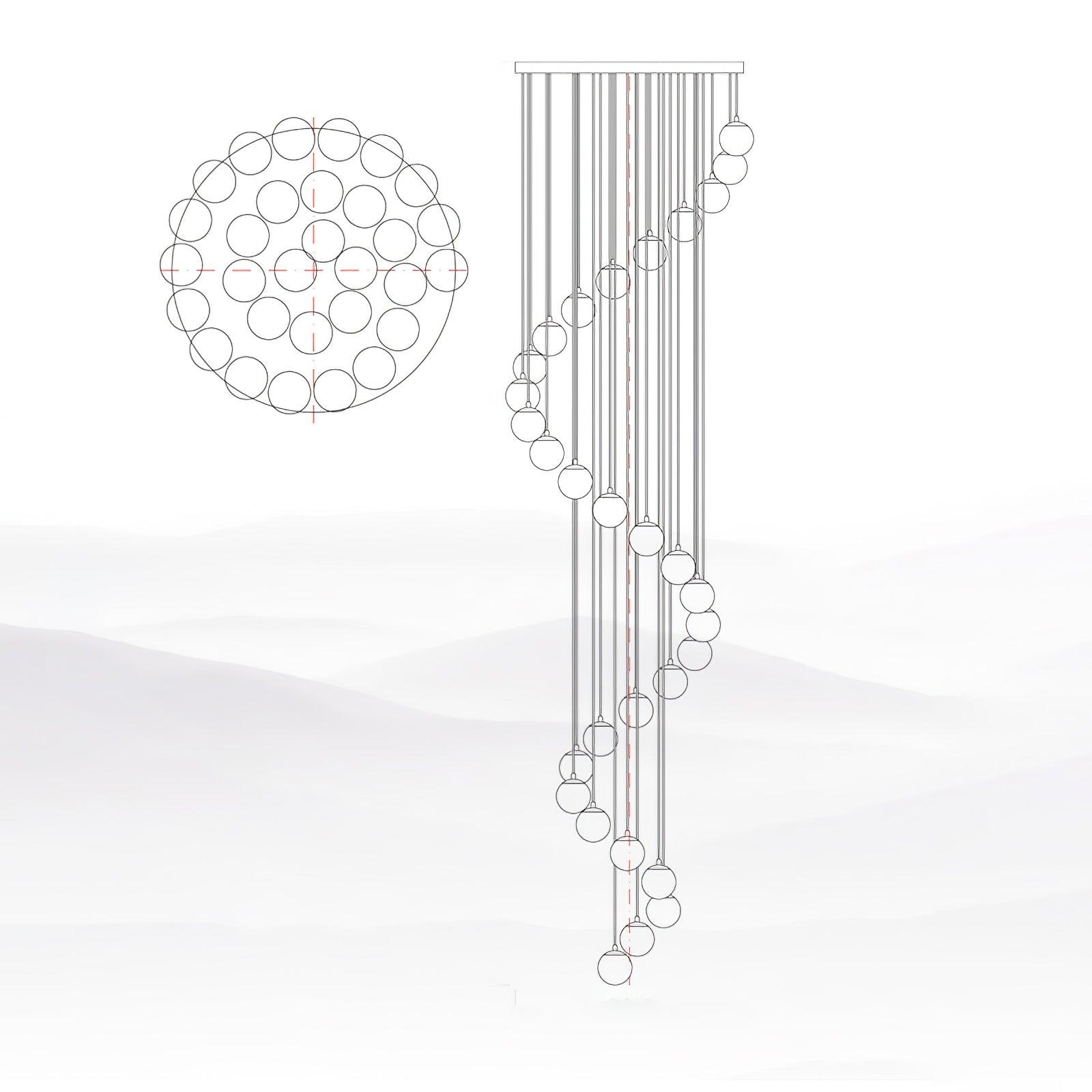Sexta Alabaster Pendant Light Chandelier