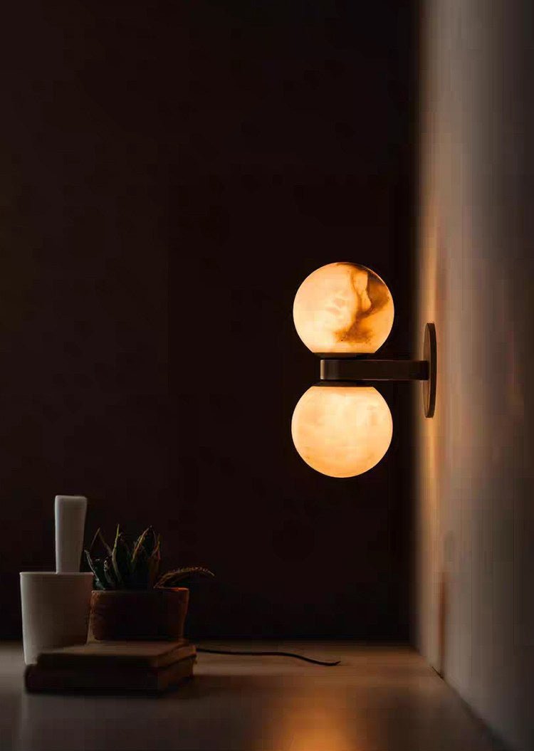 Lumenor Alabaster Celestia Orb Wall Light