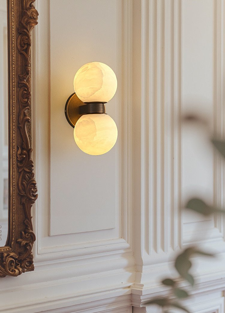 Lumenor Alabaster Celestia Orb Wall Light