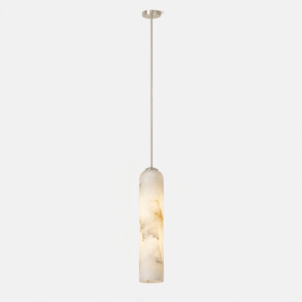 Alabaster Cylinder Pendant Light