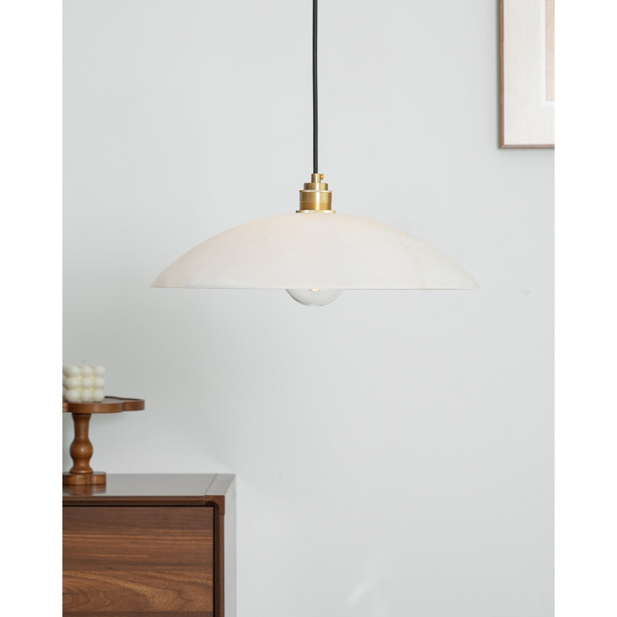 Warenol Minimalist Alabaster Pendant Light