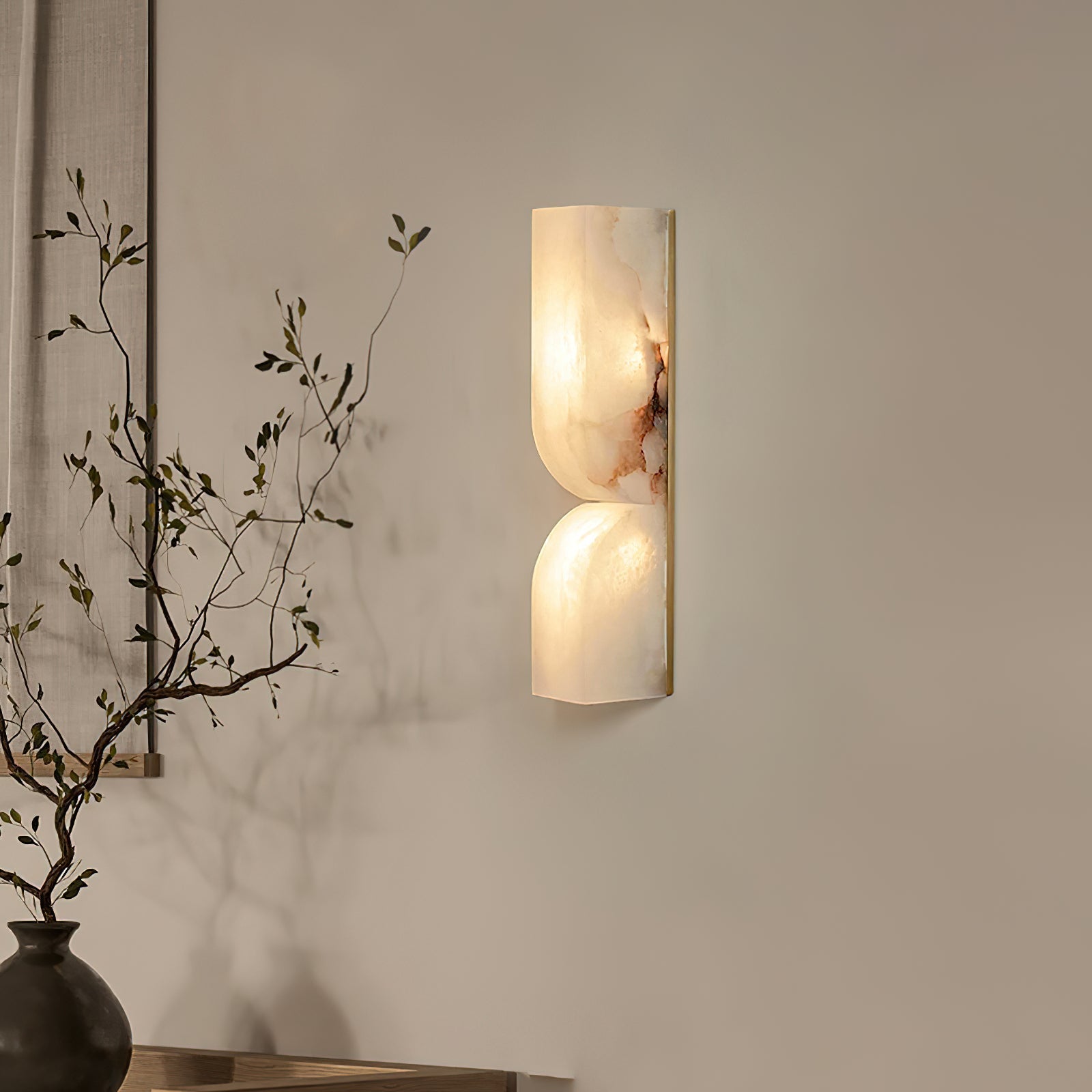 Niveelle Alabaster Rectangular Wall Lamp