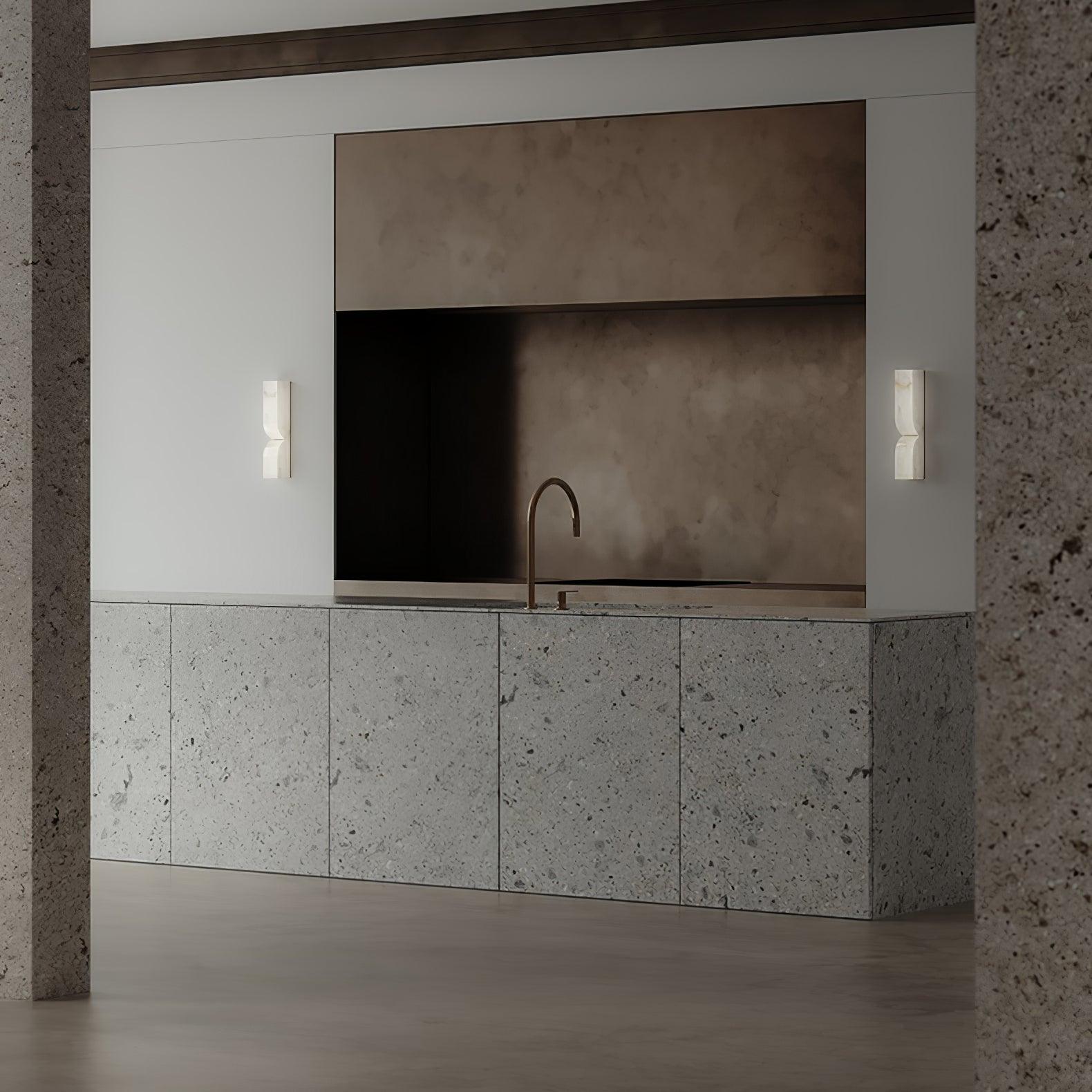 Niveelle Alabaster Rectangular Wall Lamp