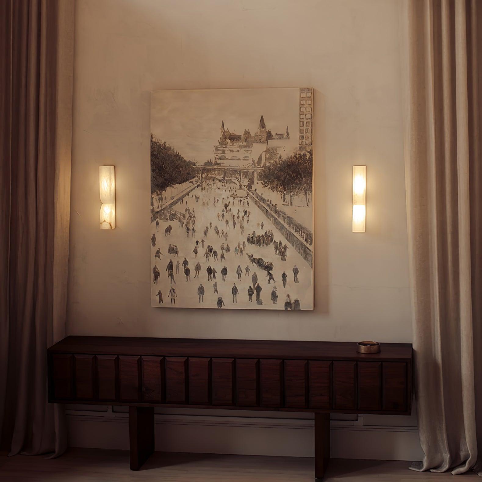 Niveelle Alabaster Rectangular Wall Lamp