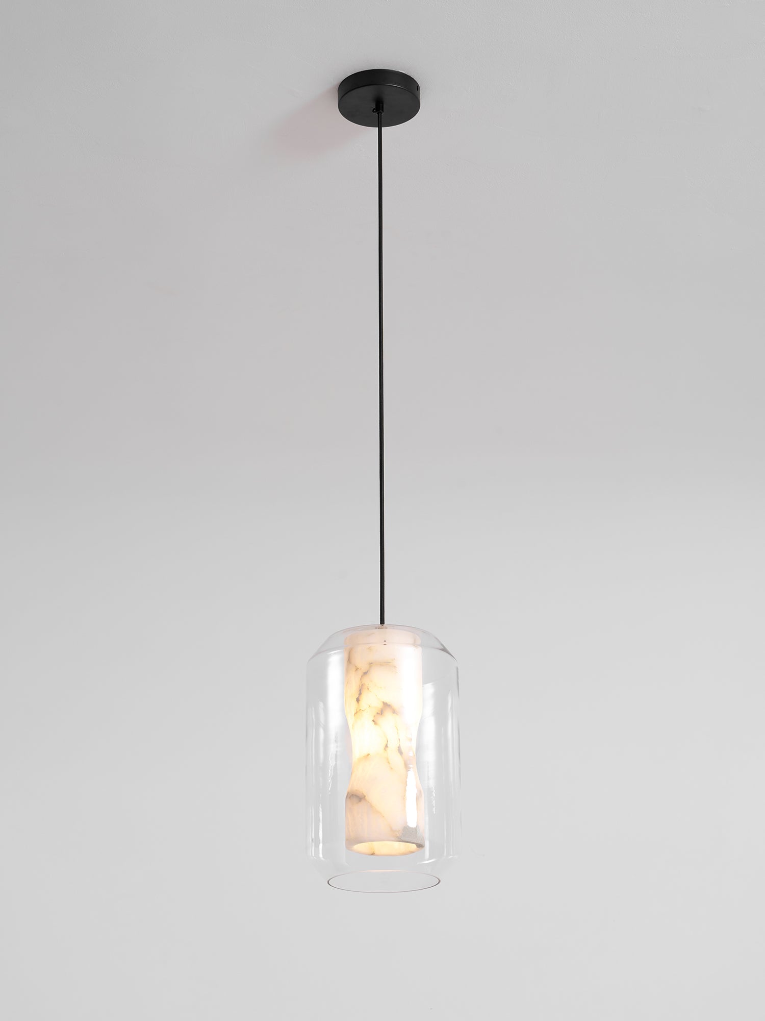 Edenborne Alabaster Glass Cylinder Pendant Light