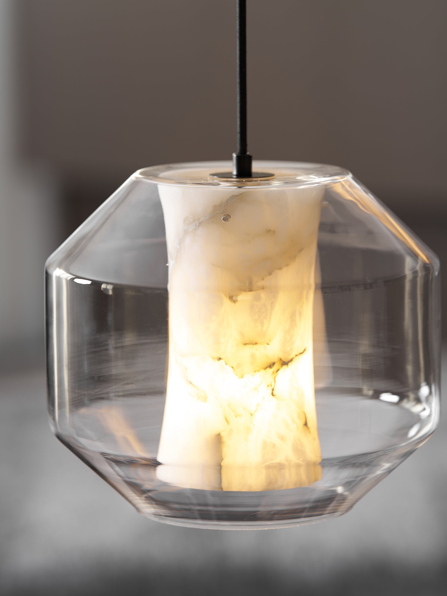 Edenborne Alabaster Glass Cylinder Pendant Light