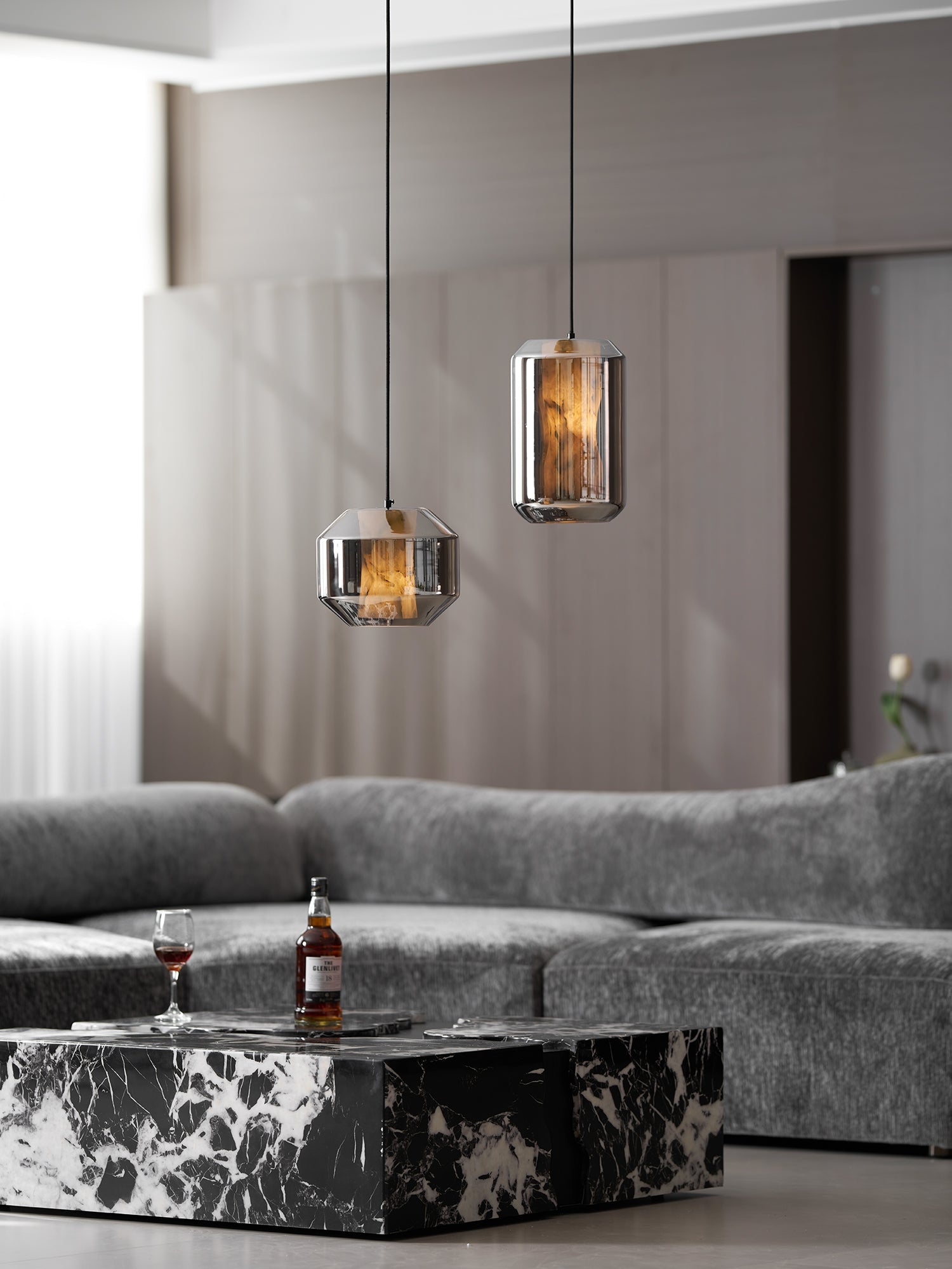 Edenborne Alabaster Glass Cylinder Pendant Light