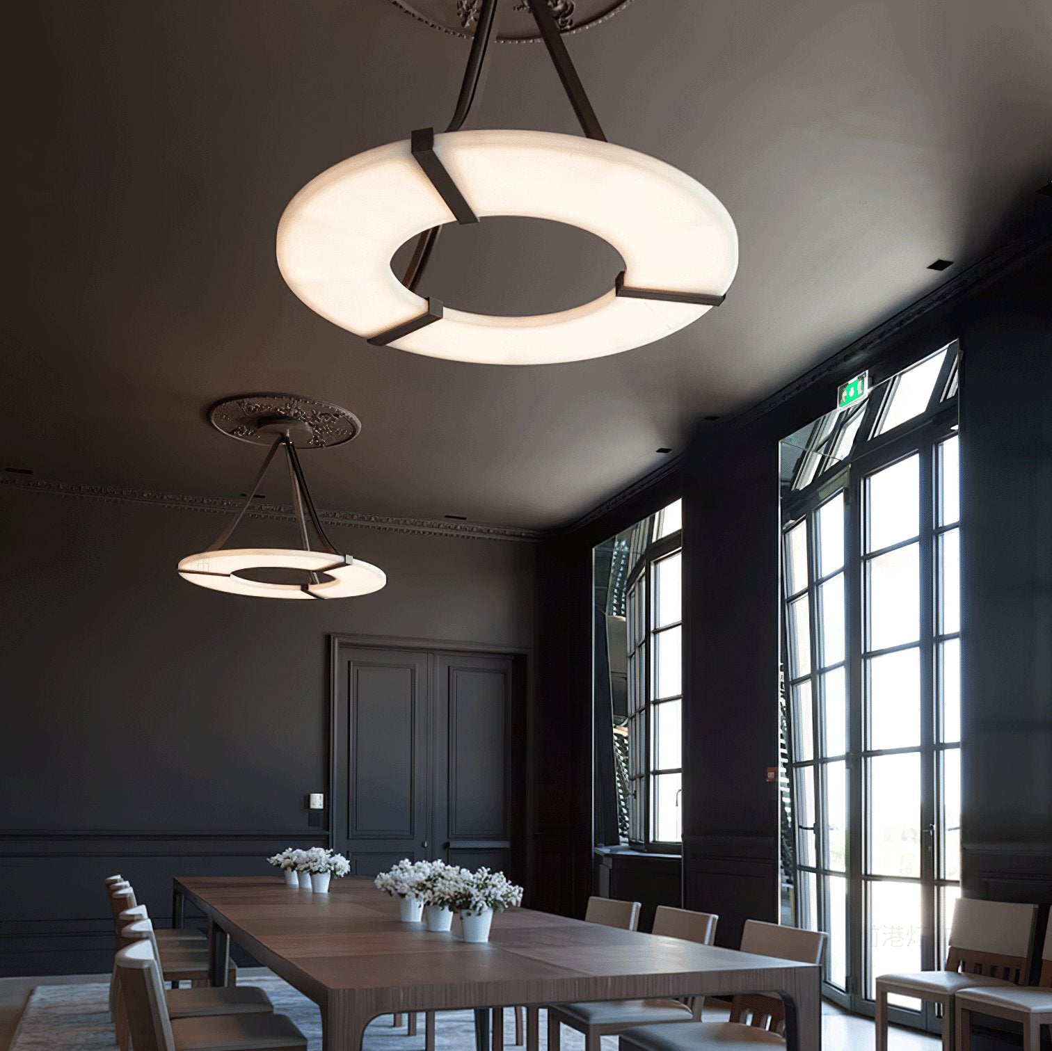 Faelor Alabaster Ring Pendant Light