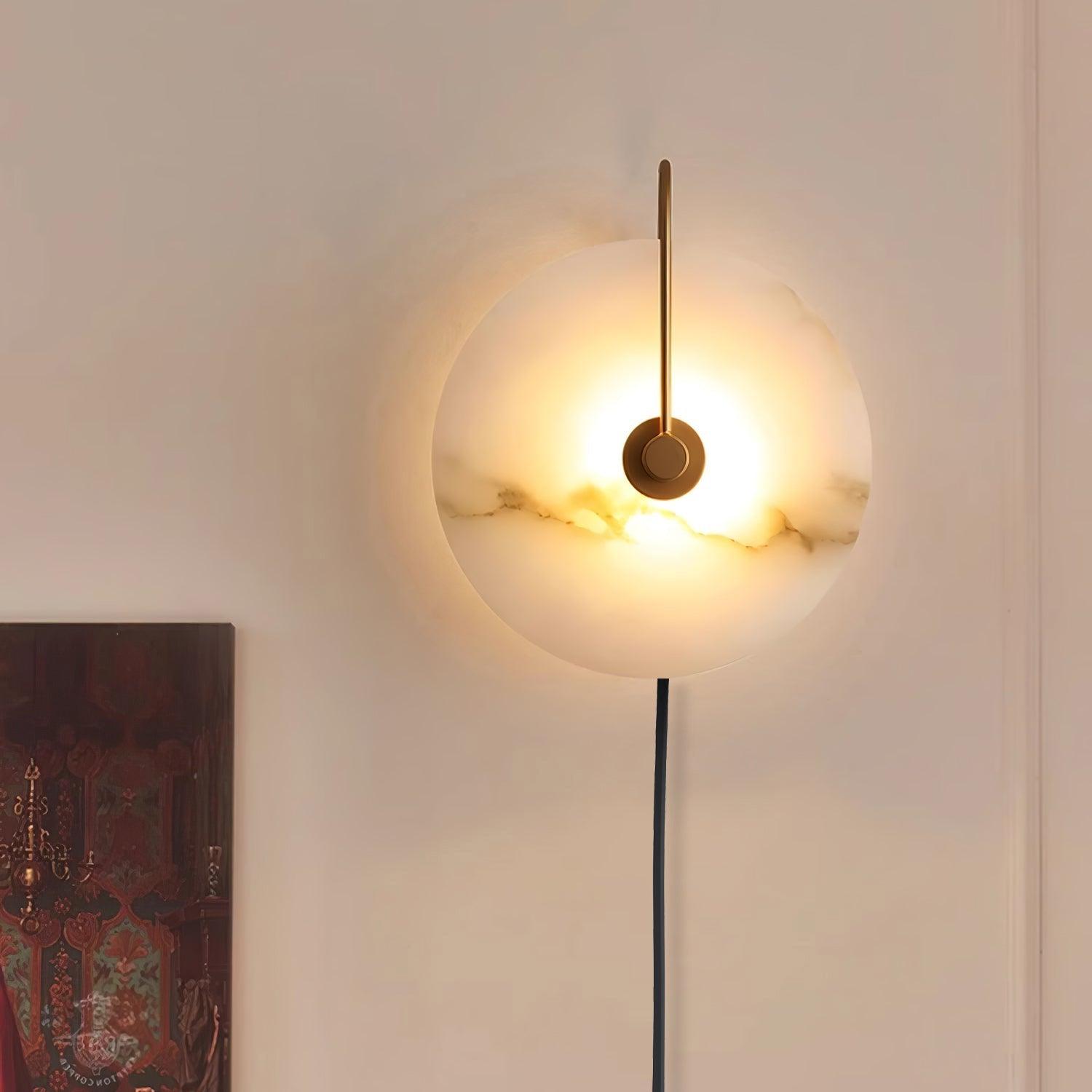 Ceraeyra Alabaster Globe Wall Light - Neutral Decor