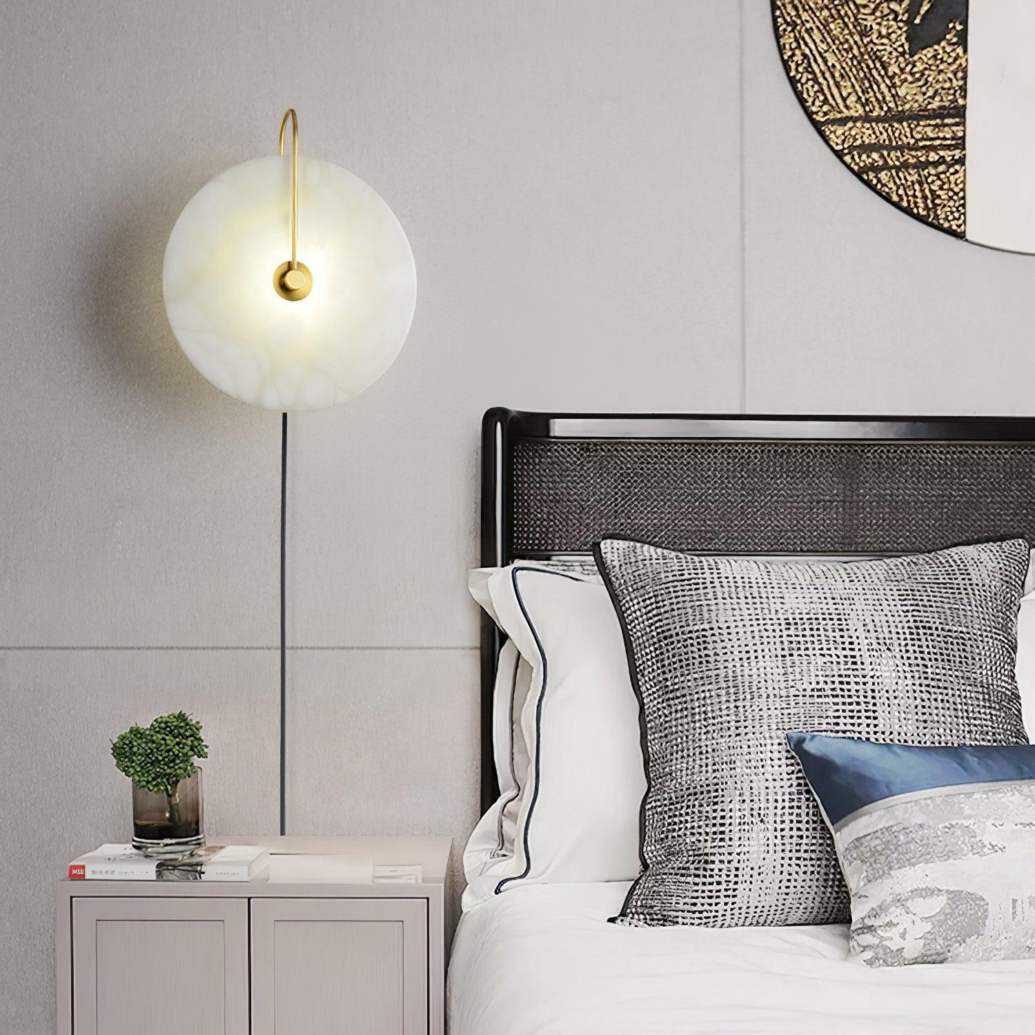 Ceraeyra Alabaster Globe Wall Light - Neutral Decor