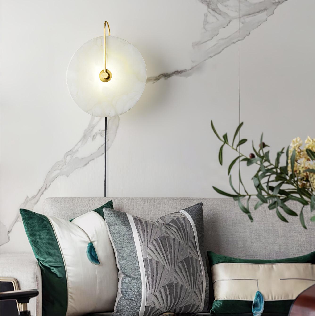 Ceraeyra Alabaster Globe Wall Light - Neutral Decor