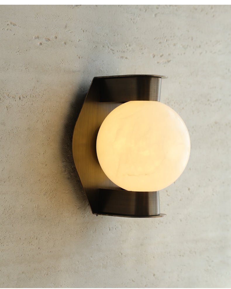 Caldrien Alabaster Orb Alabaster Sconce