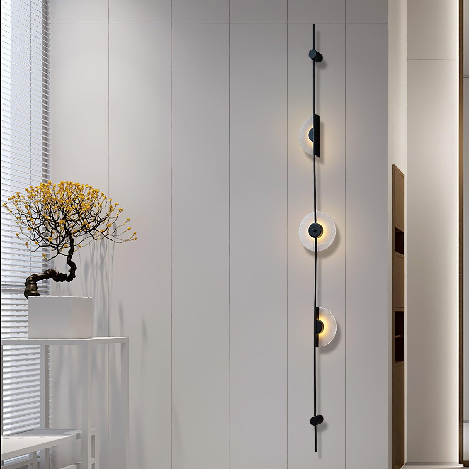 Neron Alabaster Vertical Wall Sconce