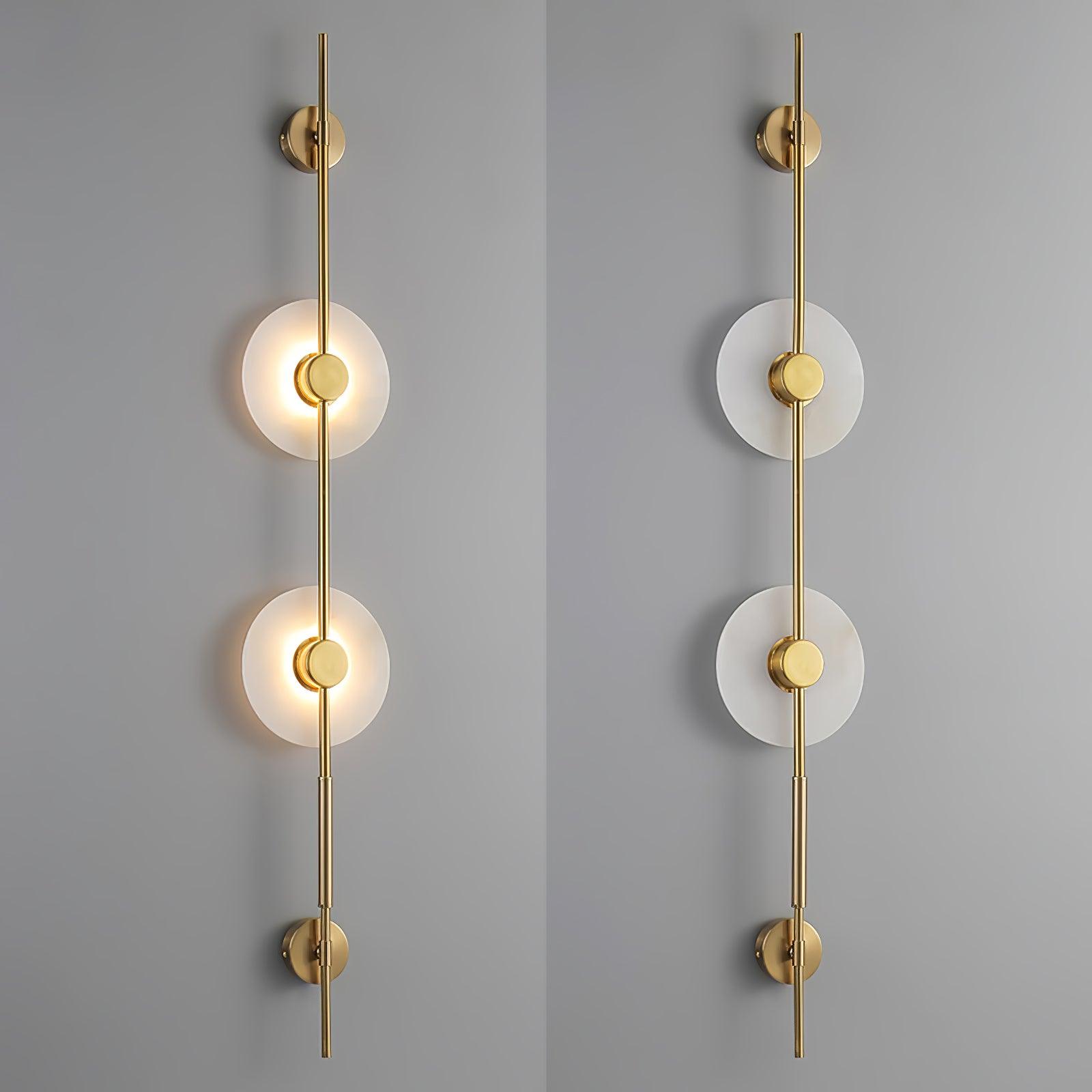 Neron Alabaster Vertical Wall Sconce