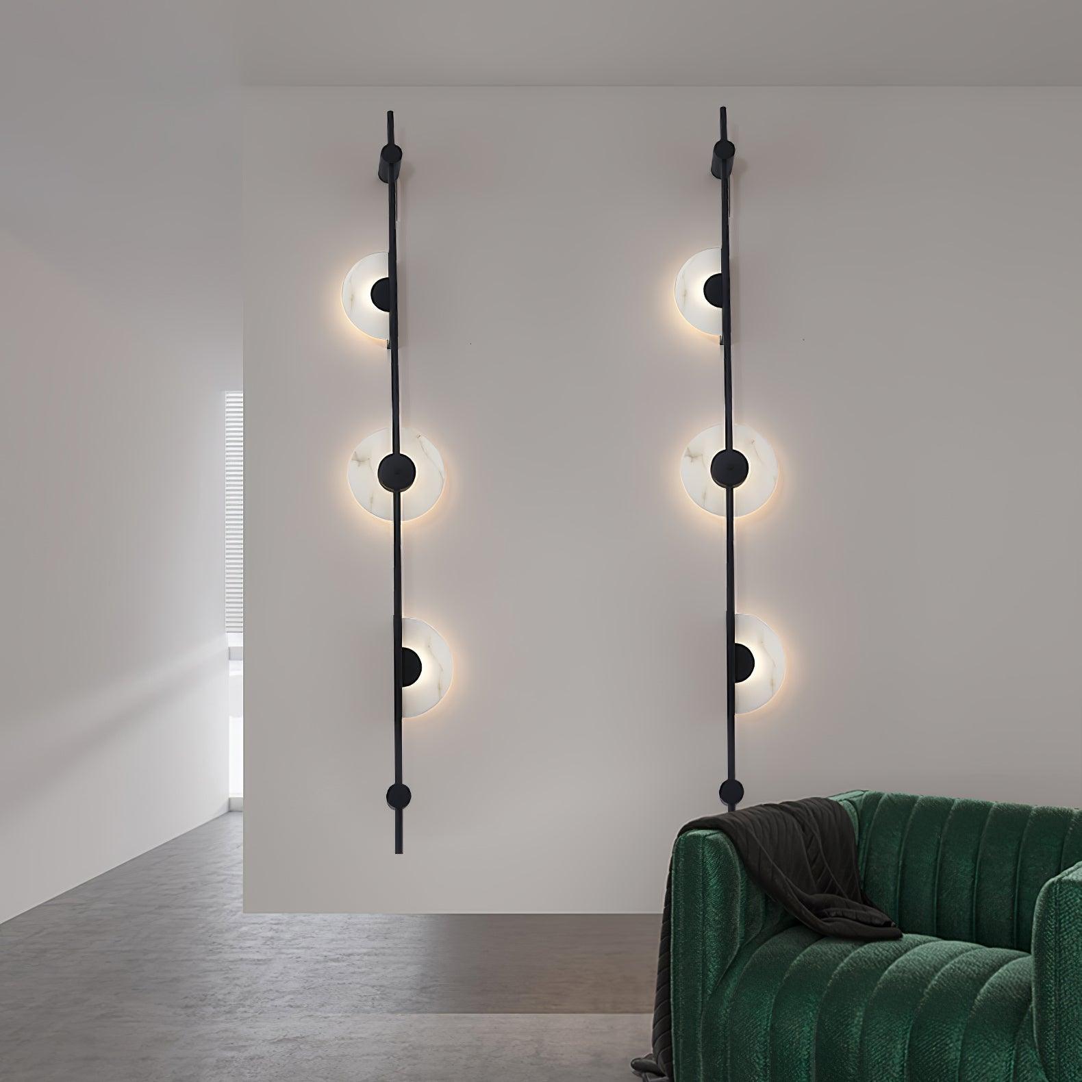 Neron Alabaster Vertical Wall Sconce