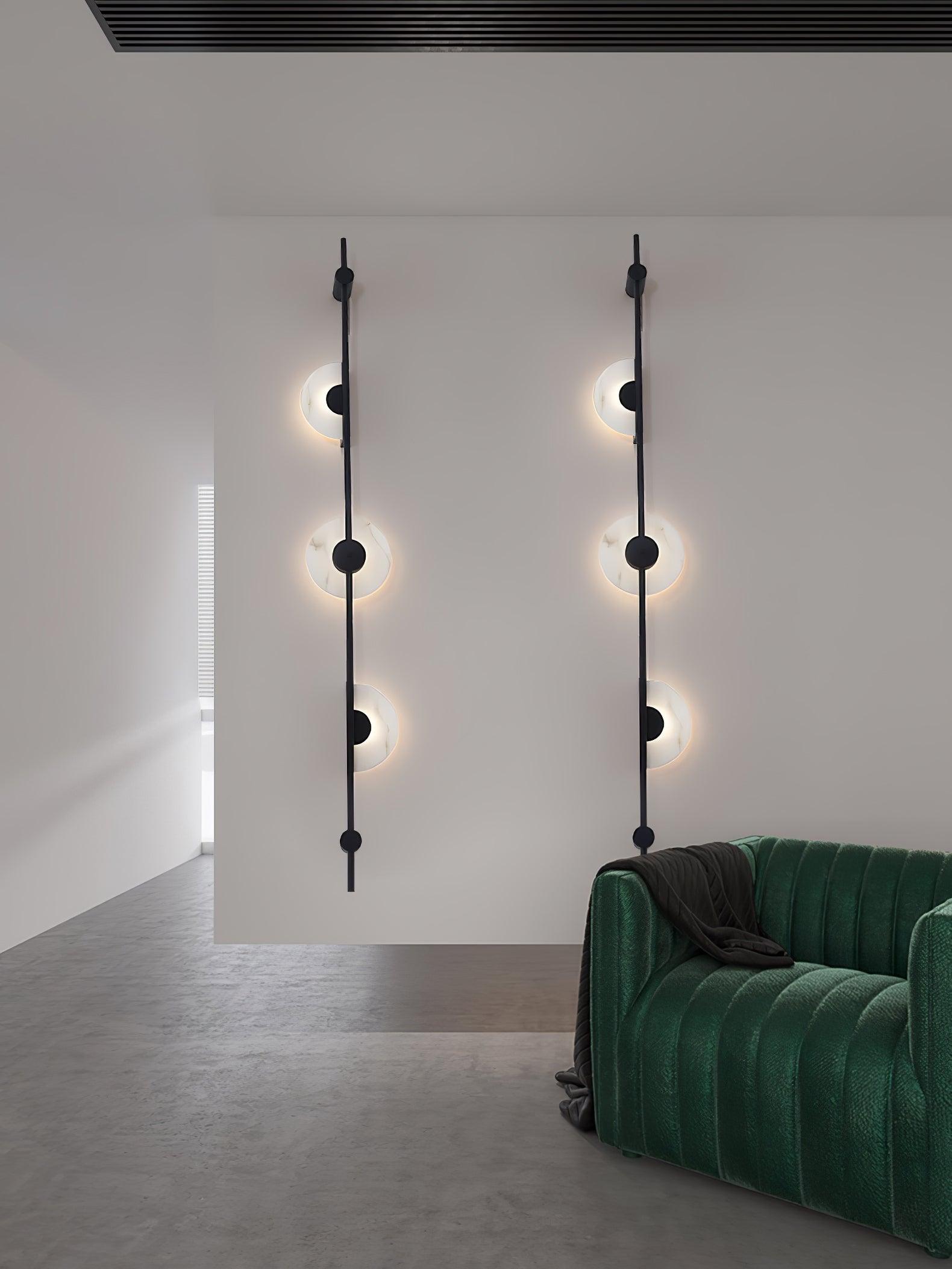 Neron Alabaster Vertical Wall Sconce