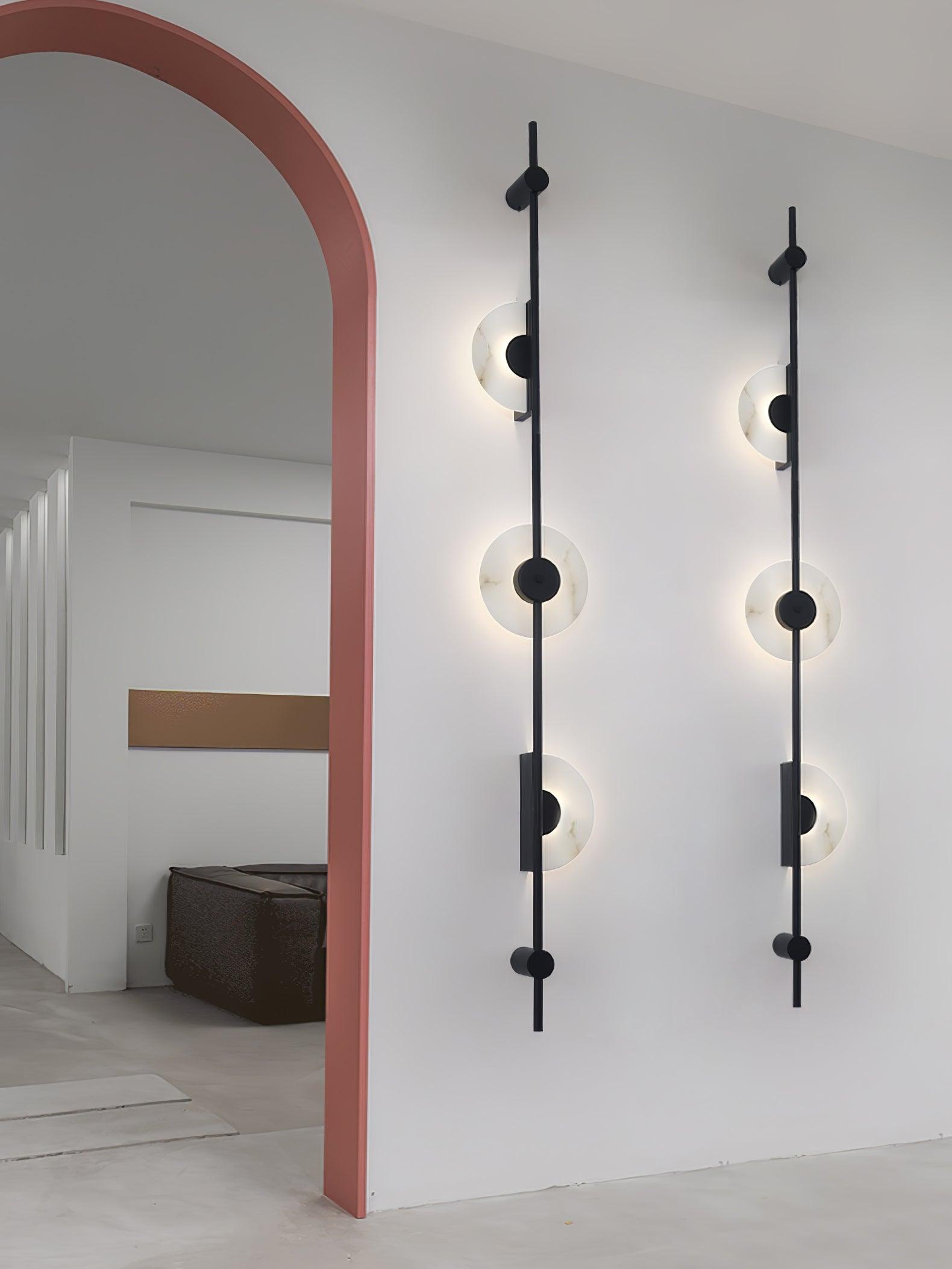 Neron Alabaster Vertical Wall Sconce