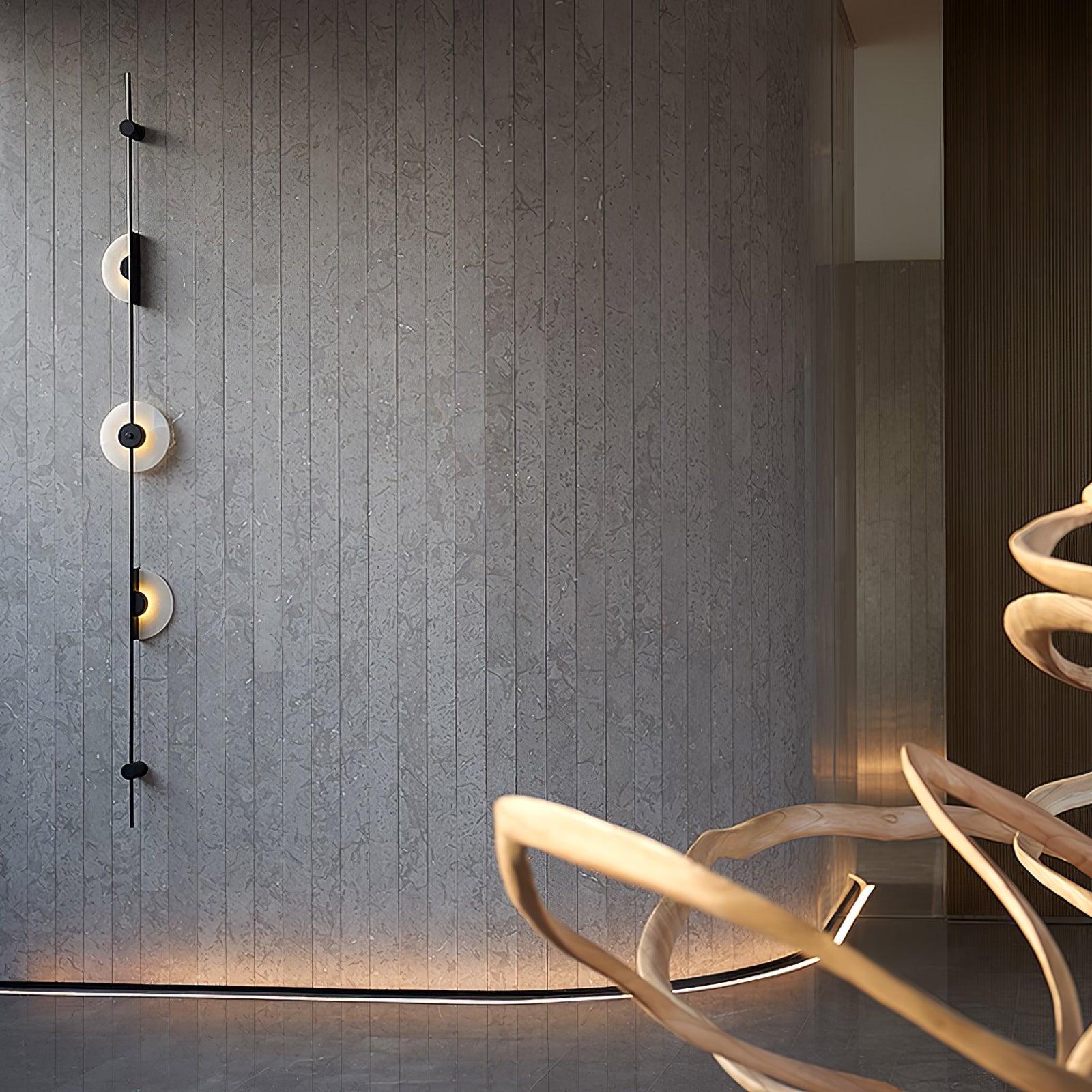 Neron Alabaster Vertical Wall Sconce