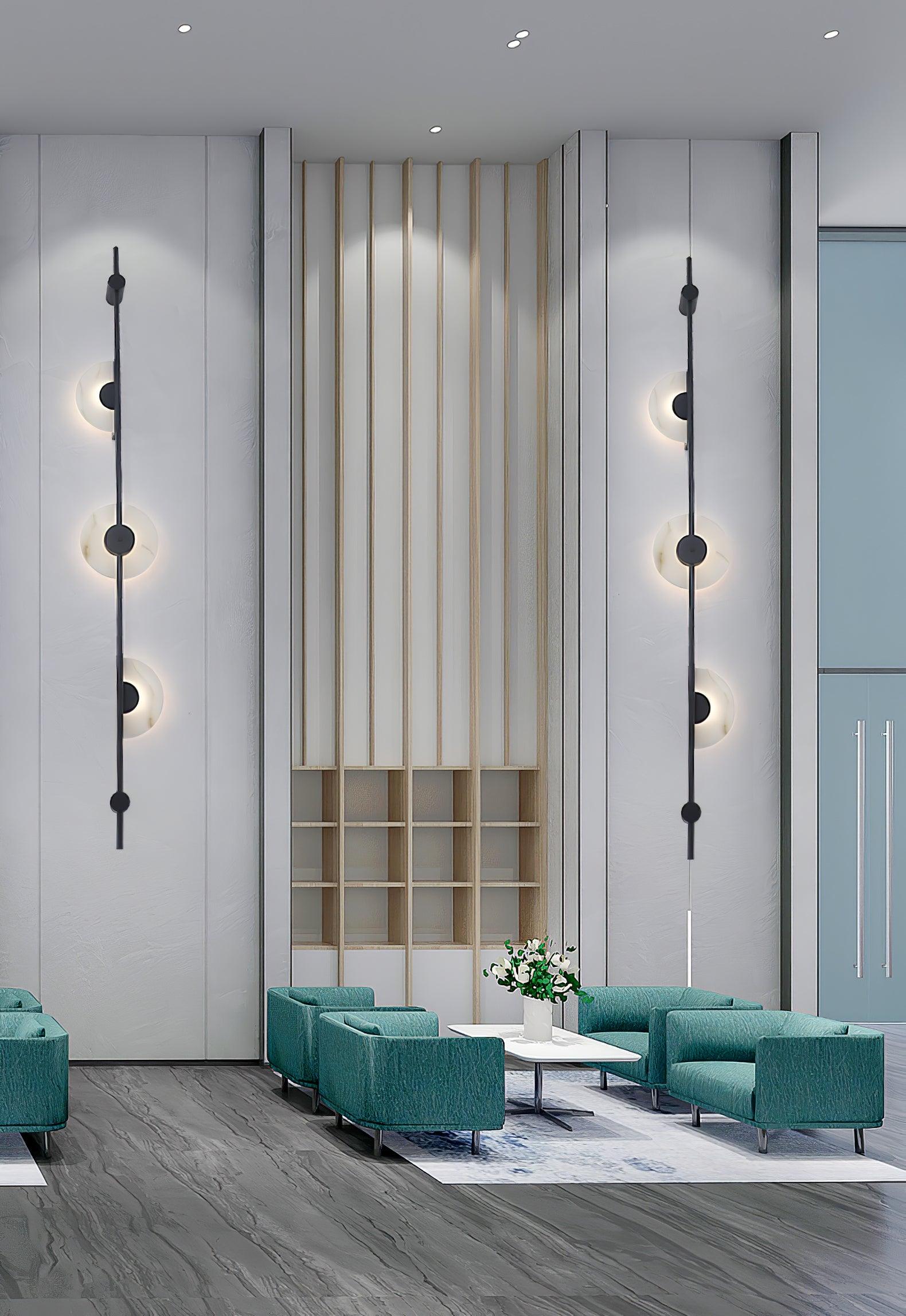 Neron Alabaster Vertical Wall Sconce