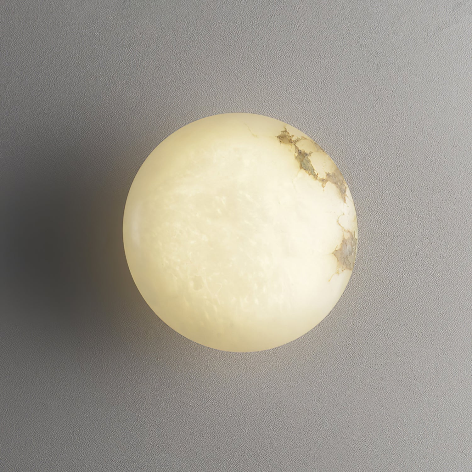 Vanorara Minimalist Alabaster Flush Mount Light